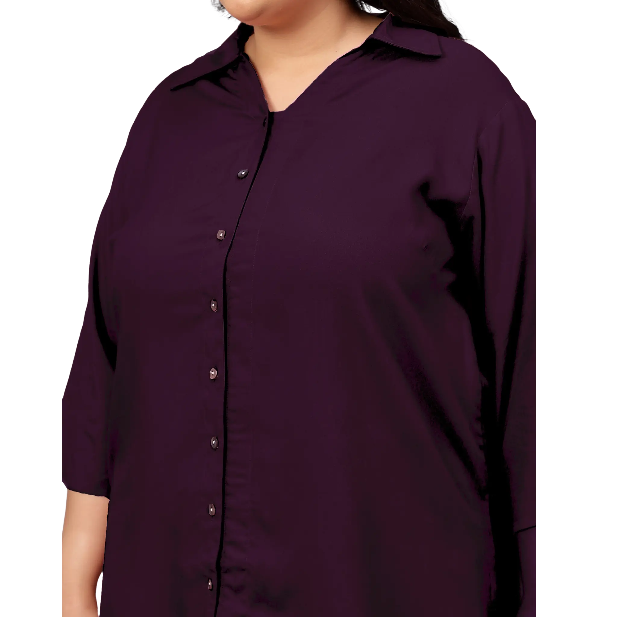 Purple Solid Shirt And Short Set