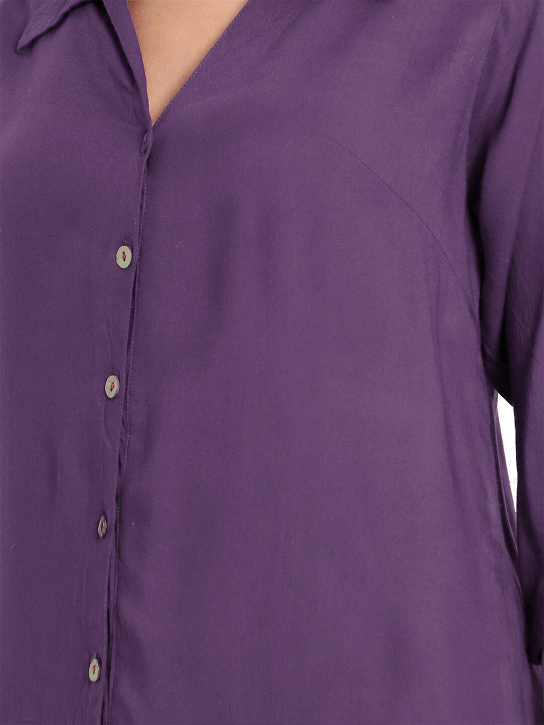 Lavender Longline Shirt — view 9