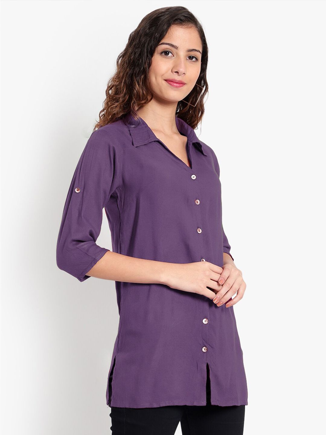 Lavender Longline Shirt — view 10