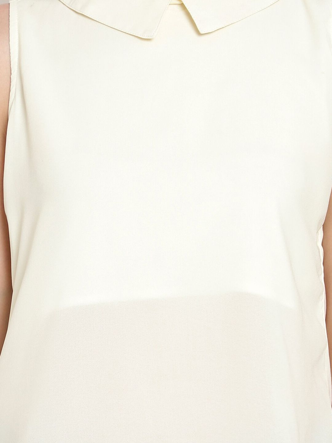 Off-White Georgette Top — view 2