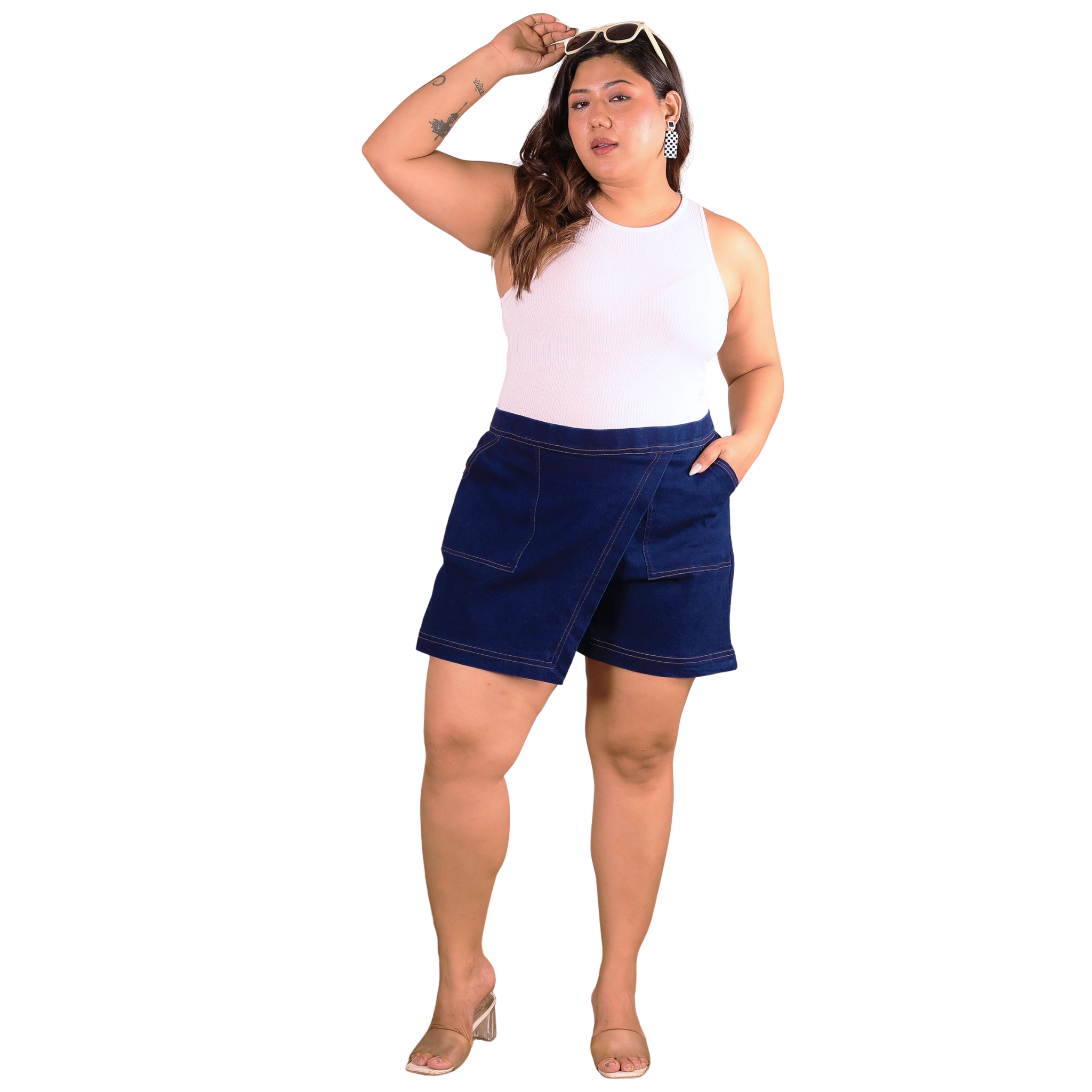Denim Cotton Skorts