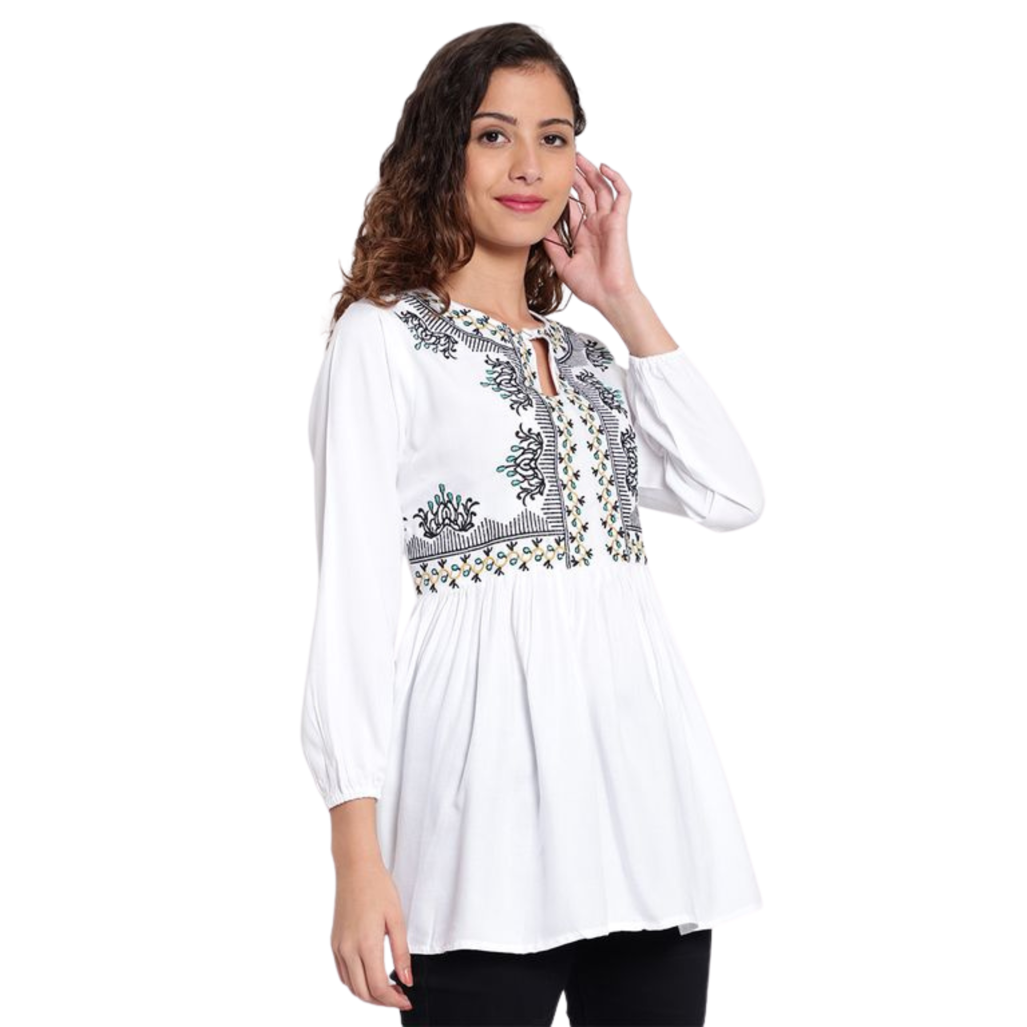 White Embroidered Tunic