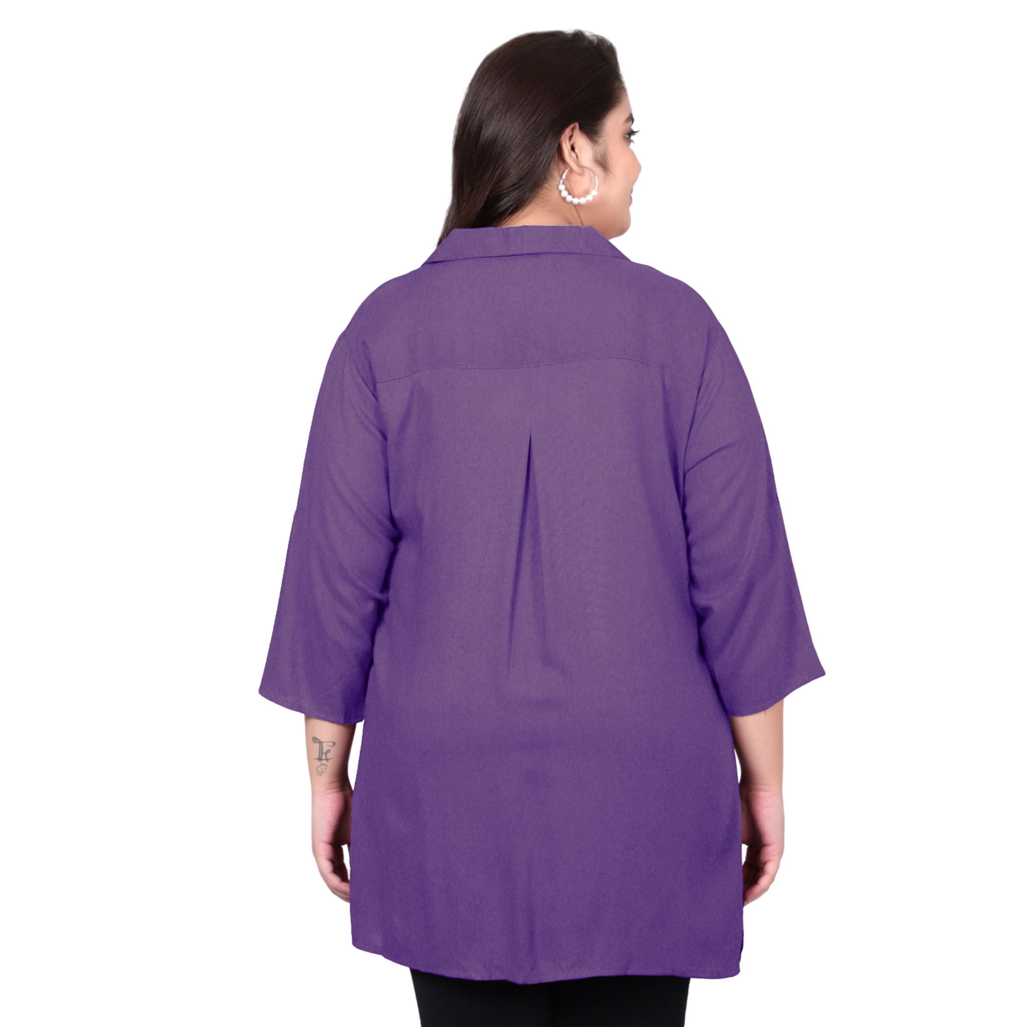 Lavender Longline Plus Size Shirt