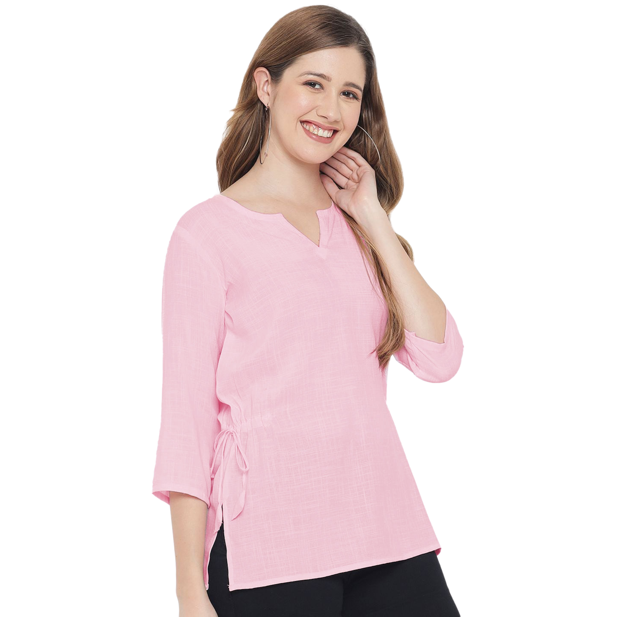 Pink Solid Tunic