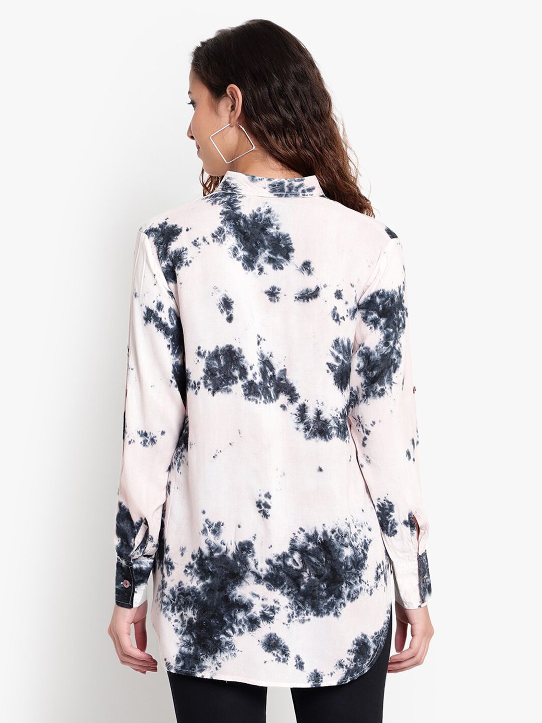 Black and White Tie Dye Shirt — view 5