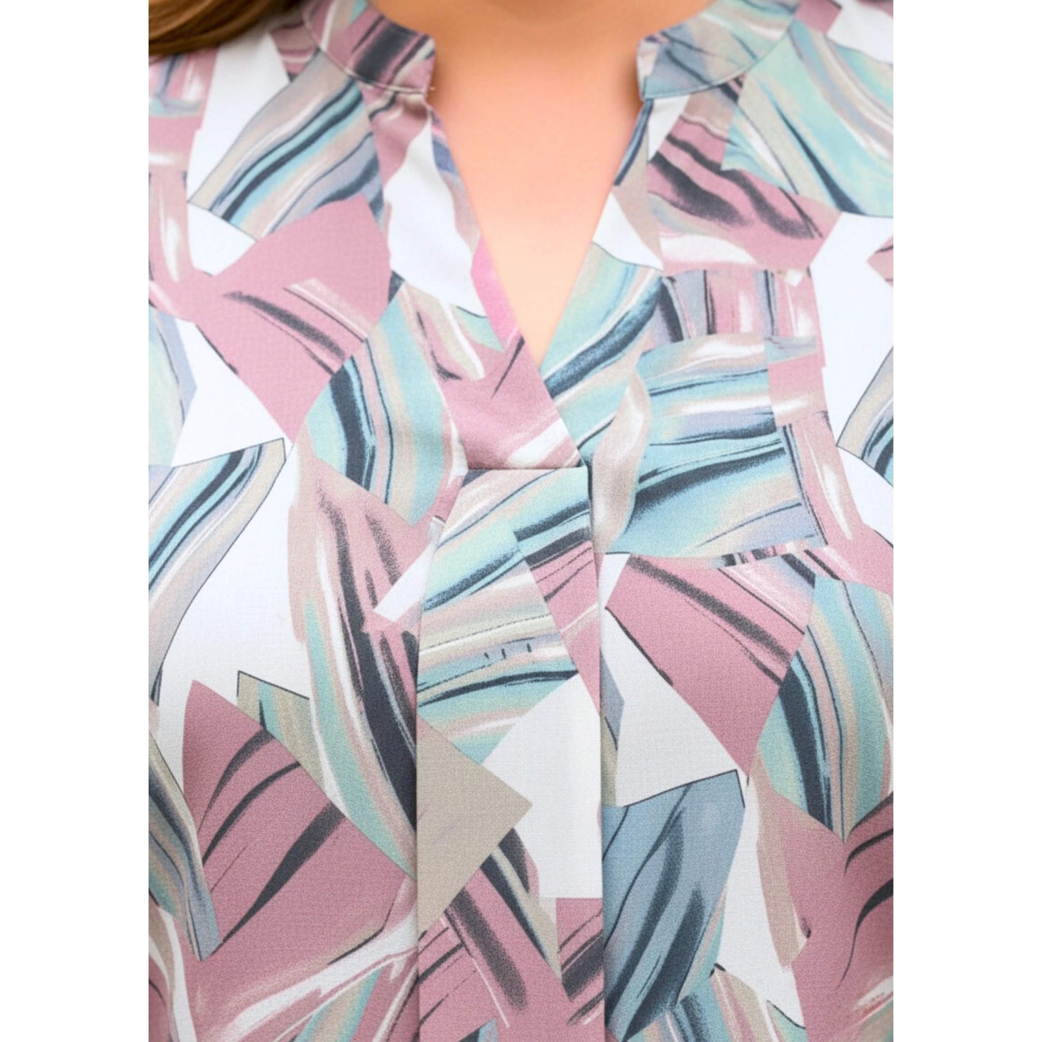 Pink Centrepleat Print Tunic