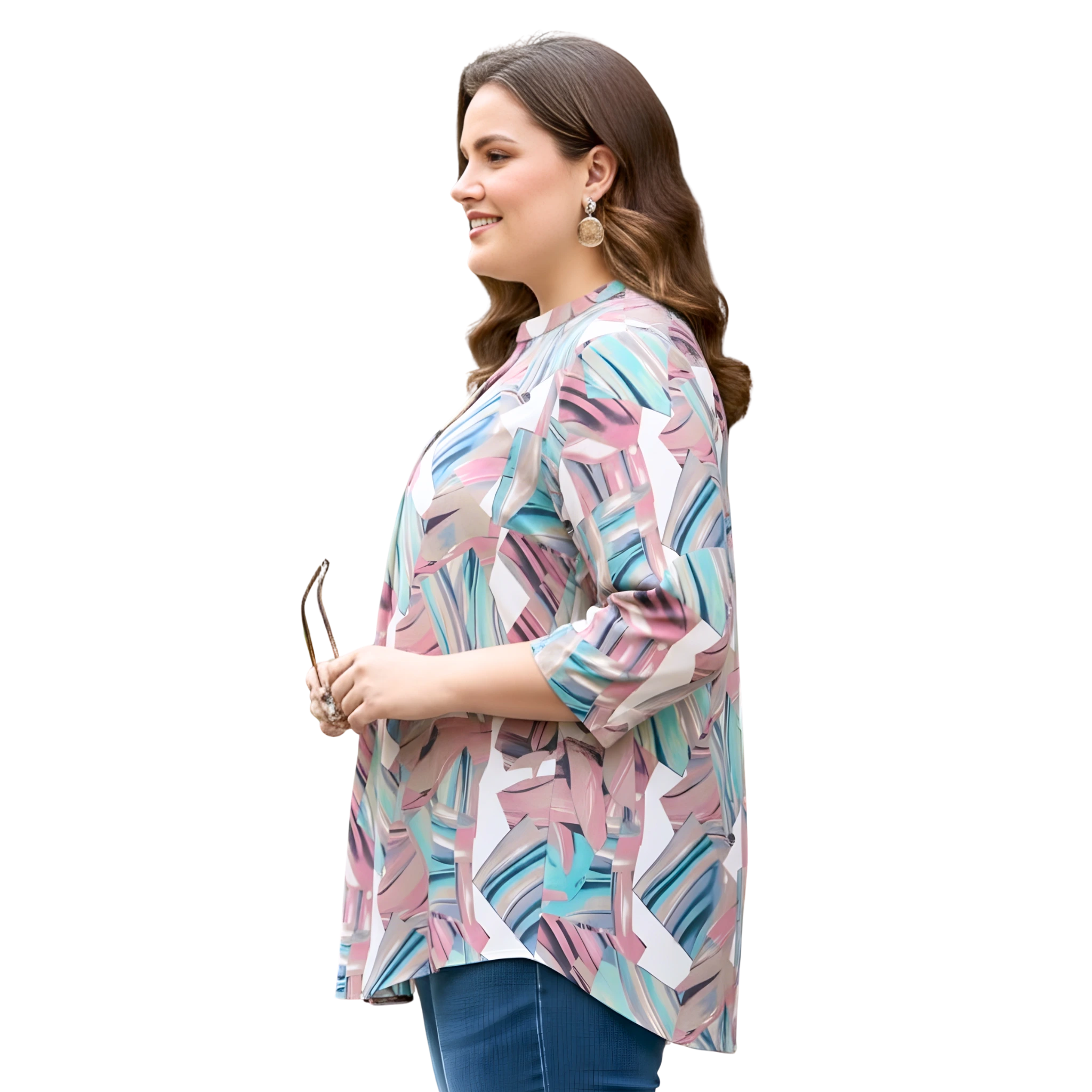 Pink Centrepleat Print Tunic