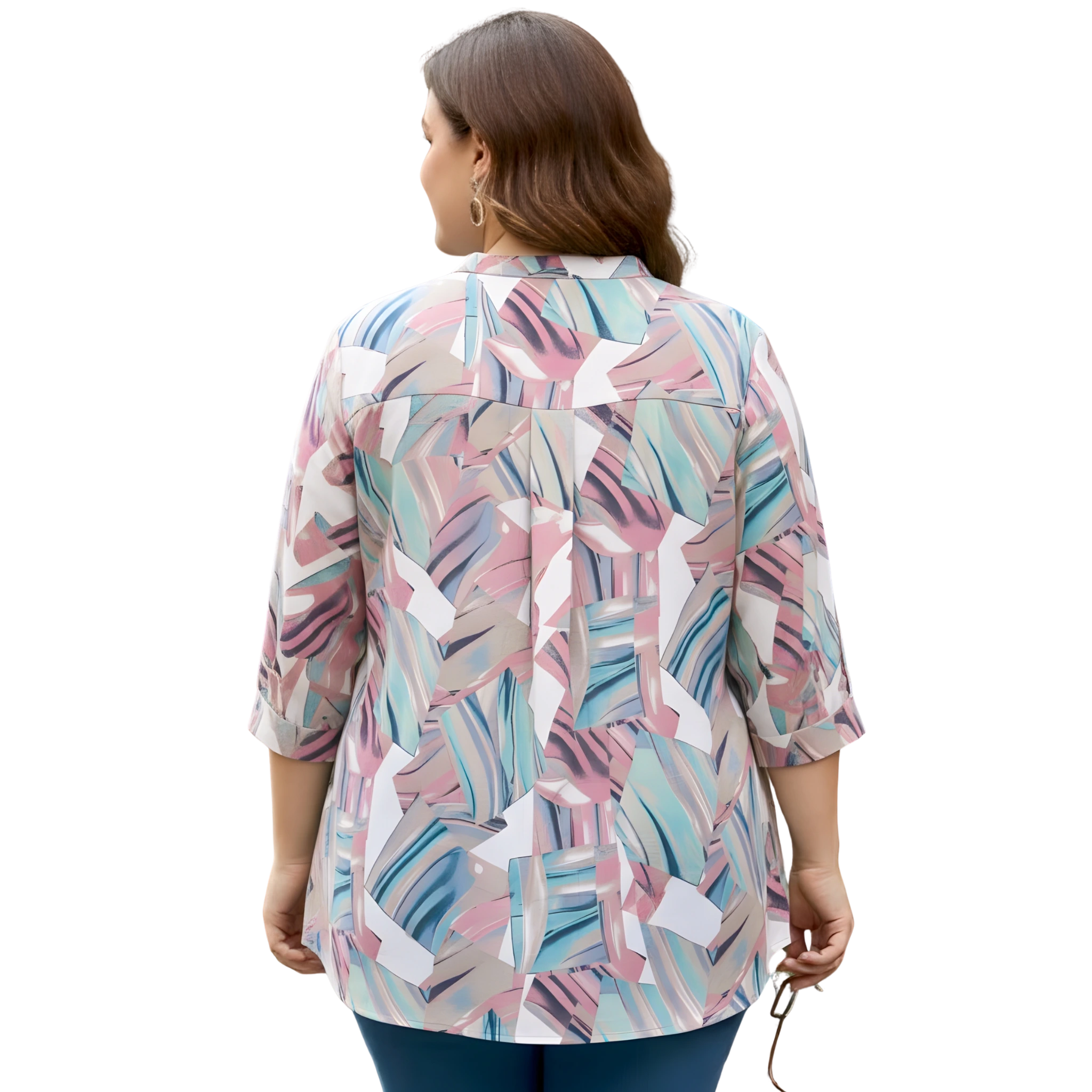 Pink Centrepleat Print Tunic