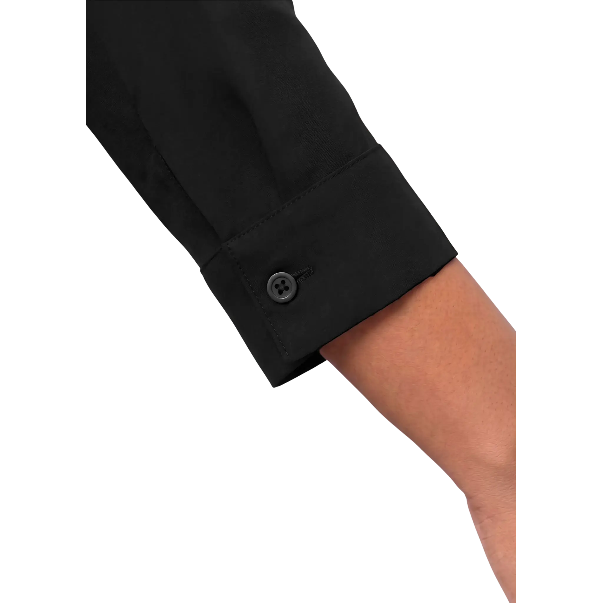 Black Rayon Concealed Plus Size Tunic