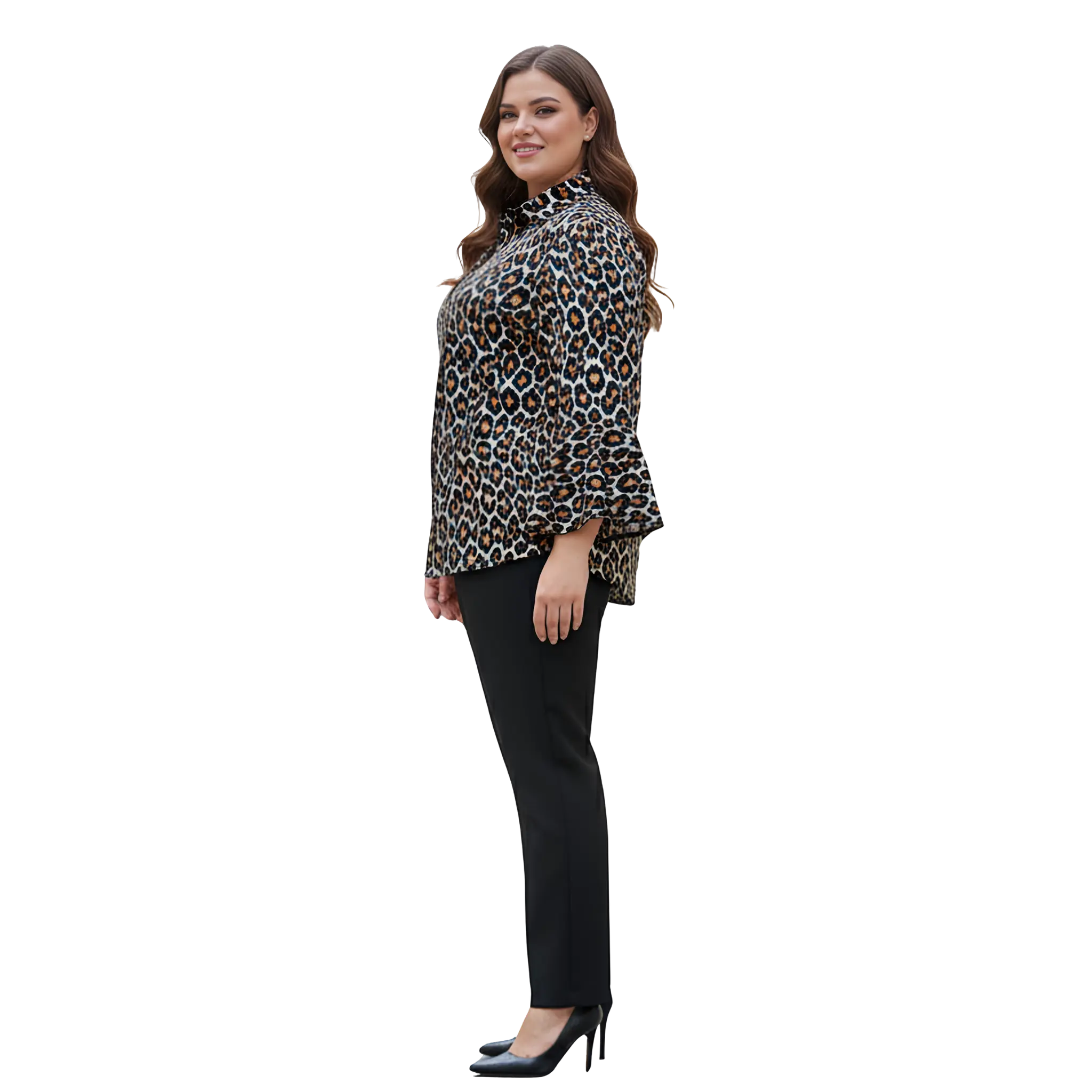 Animal Print Satin Shirt