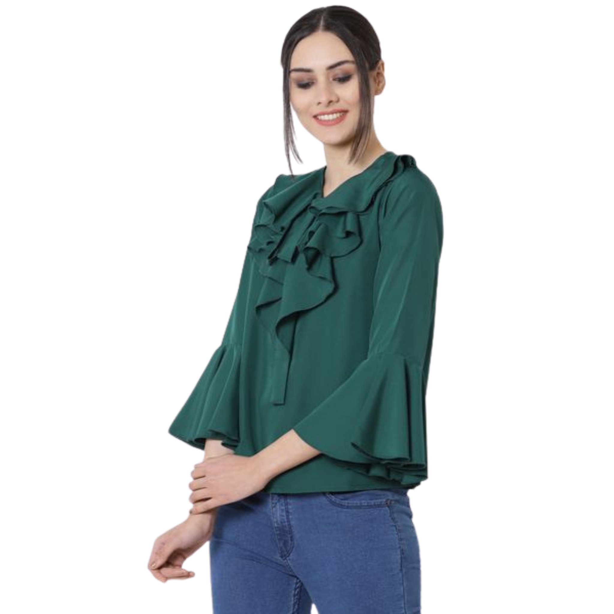 Green Flared Top