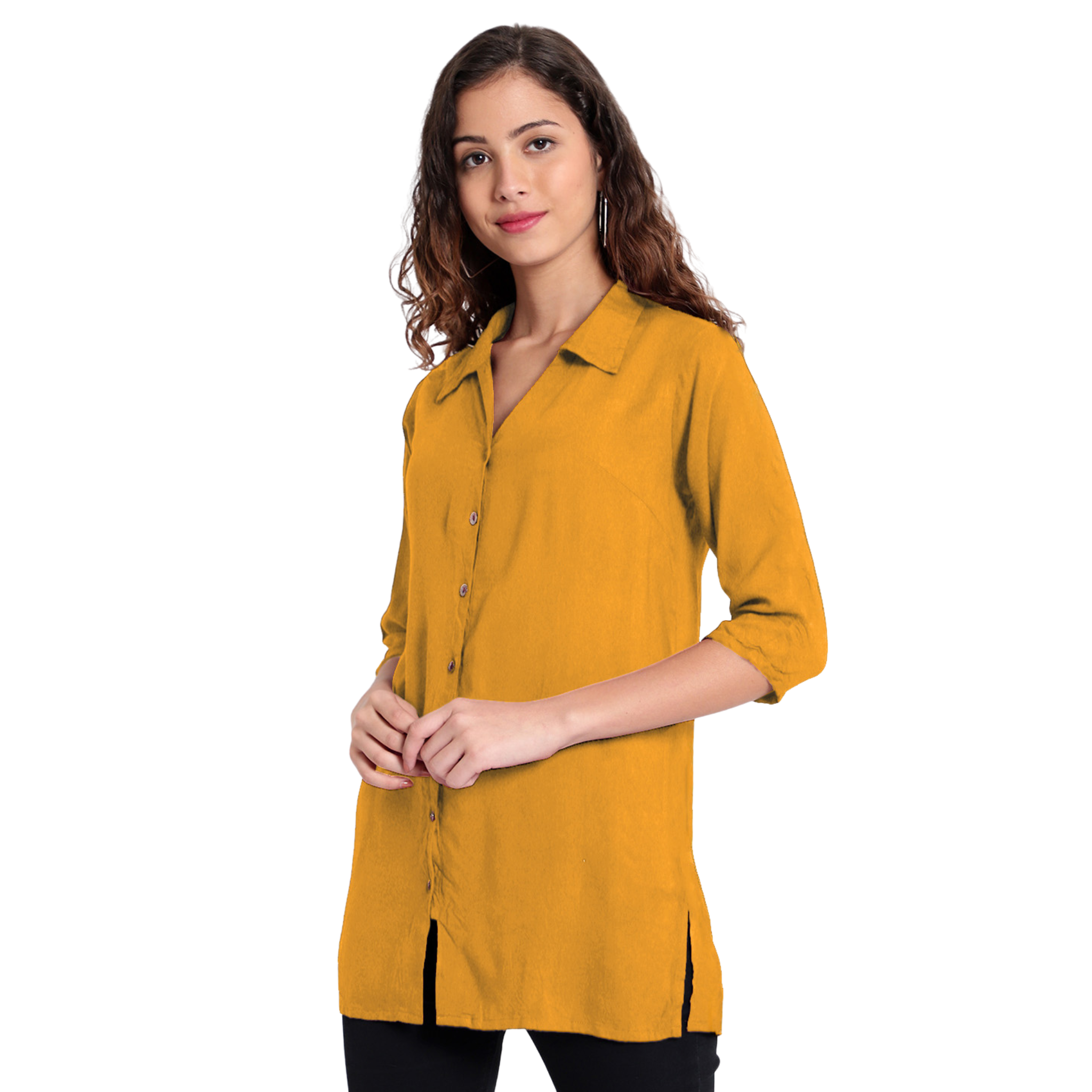 Mustard Longline Shirt