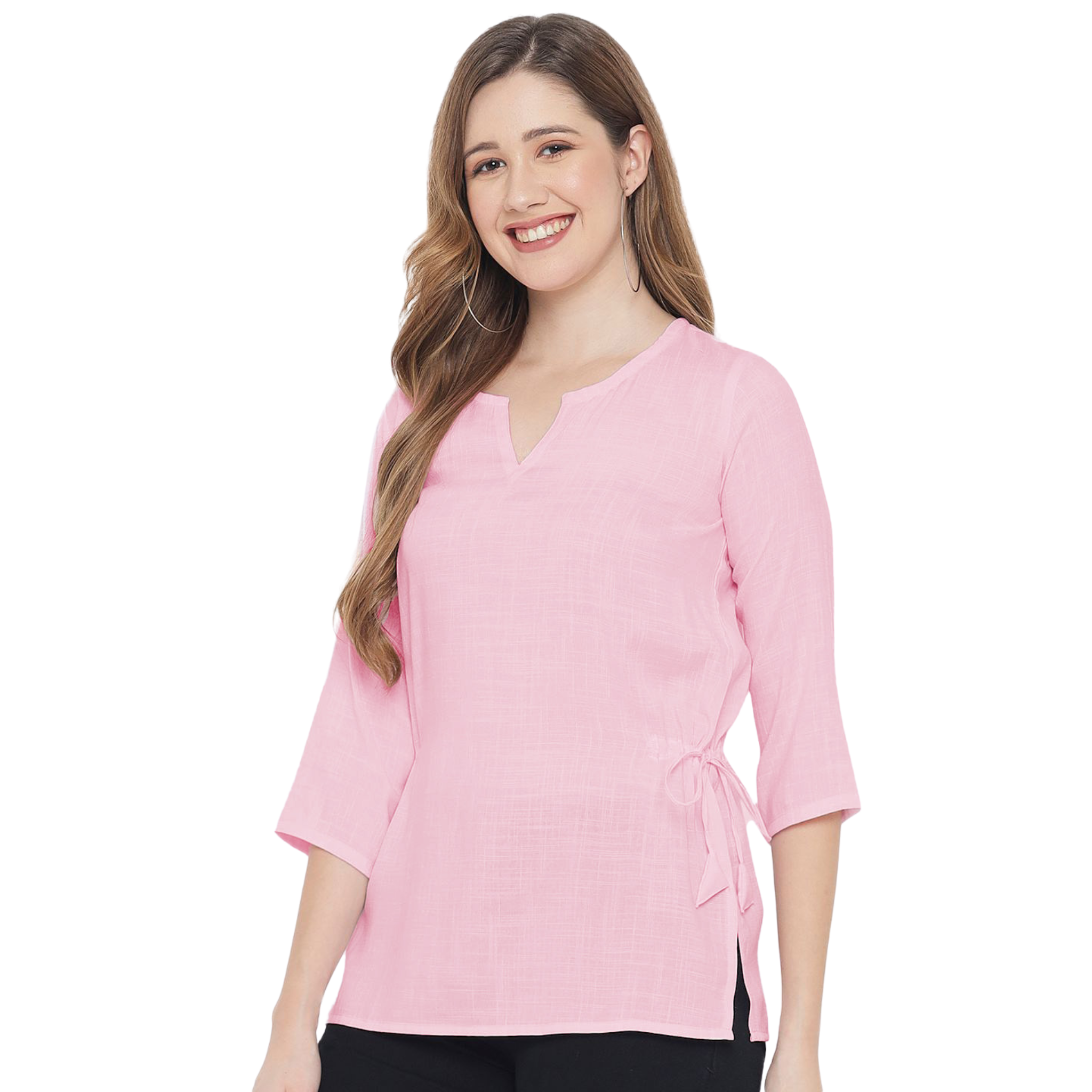 Pink Solid Tunic