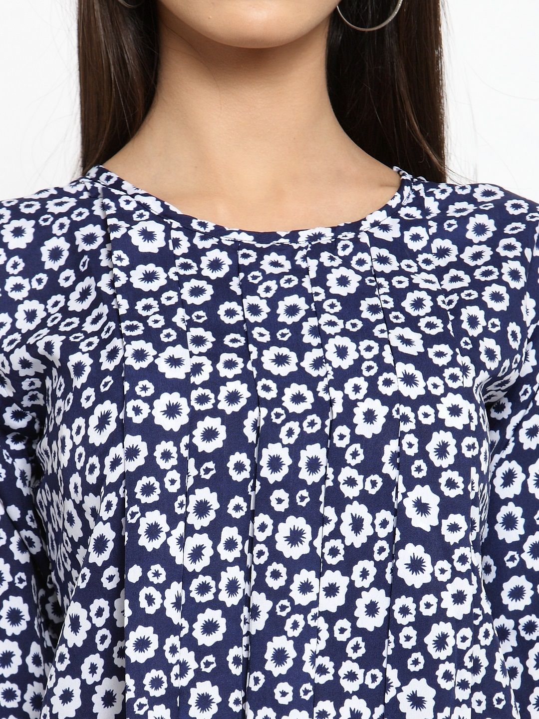 Blue Floral Top — view 2