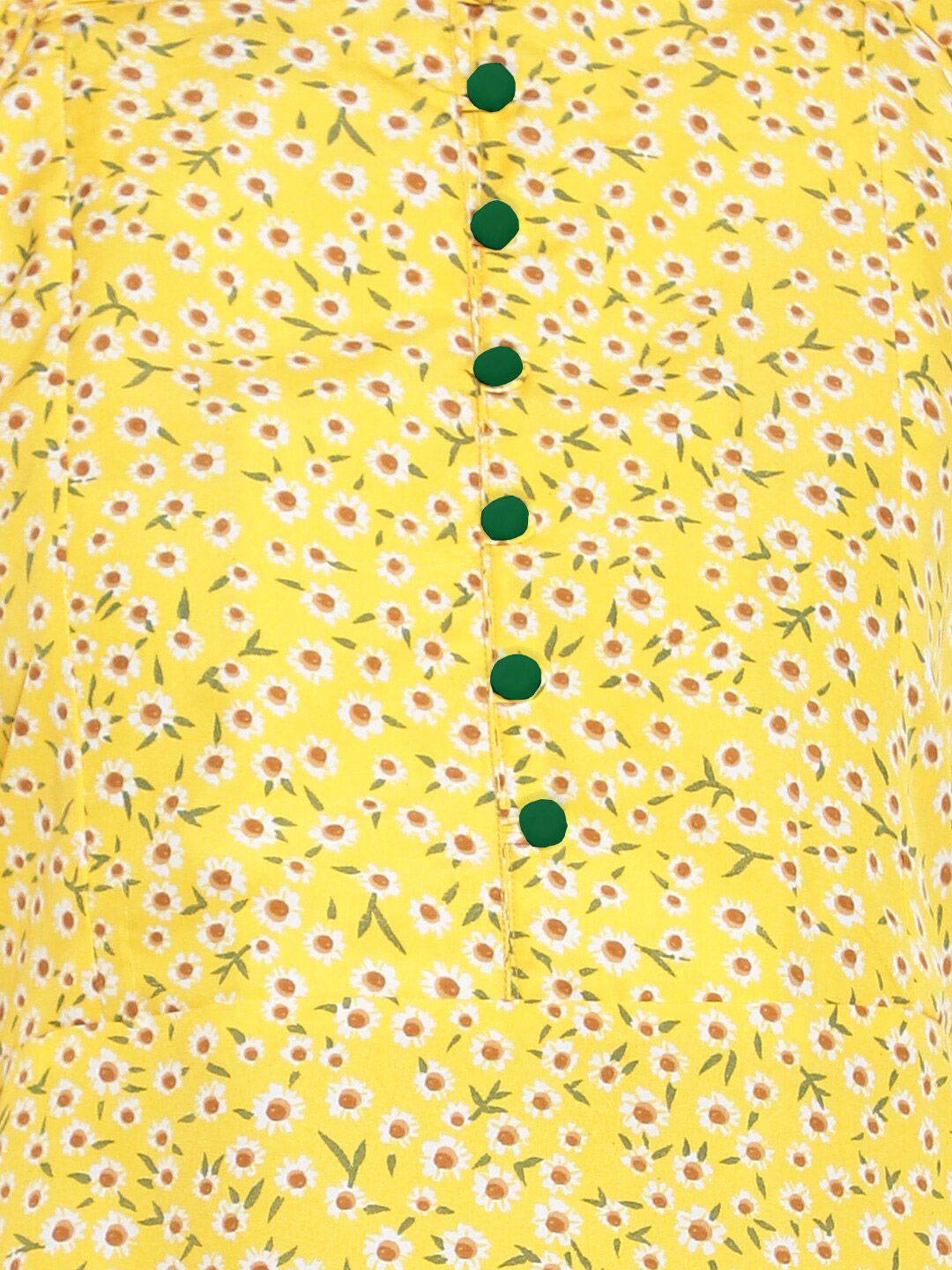 Yellow Floral Print Top — view 2