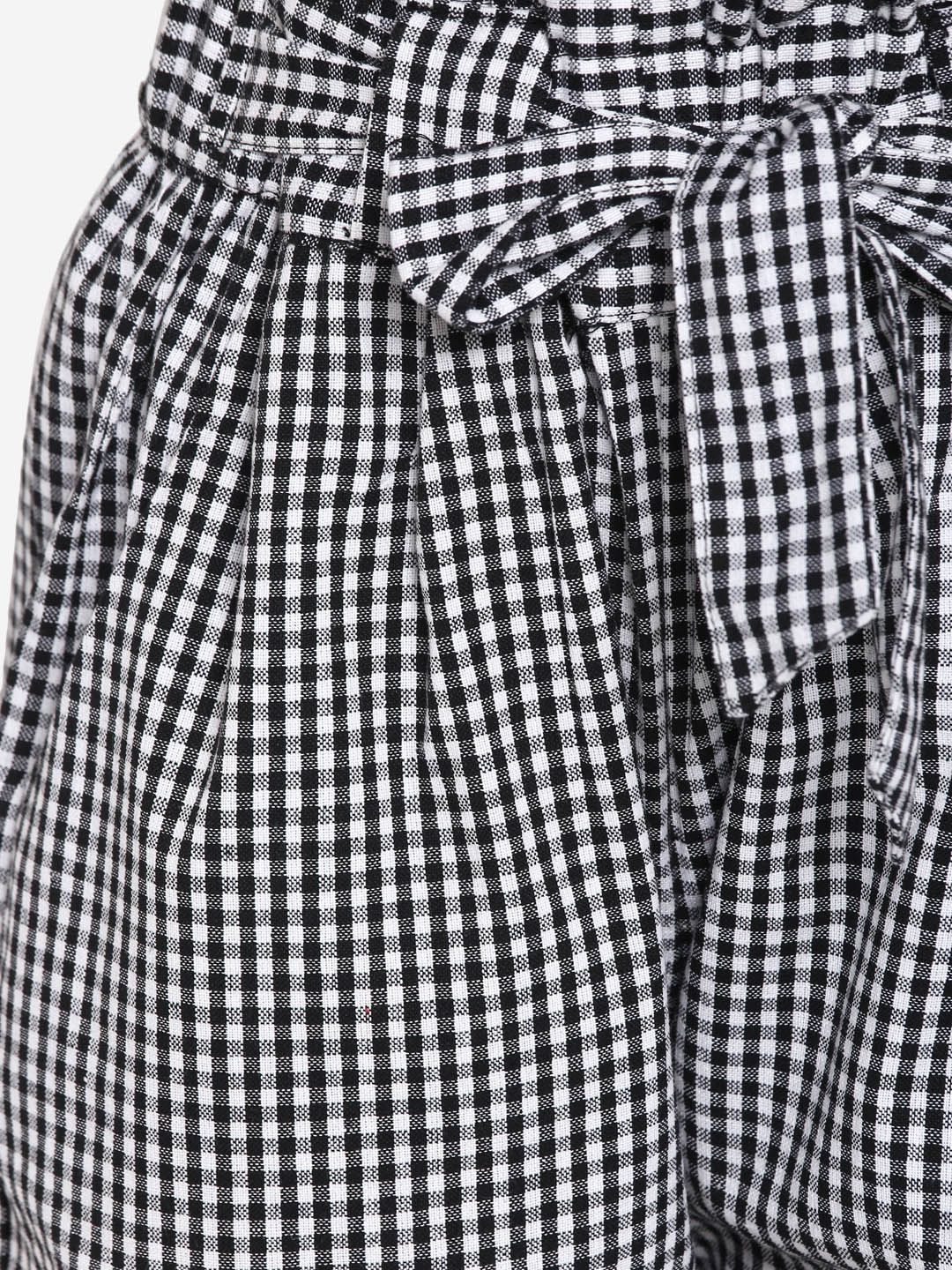 Black And White Checkered Shorts — view 5