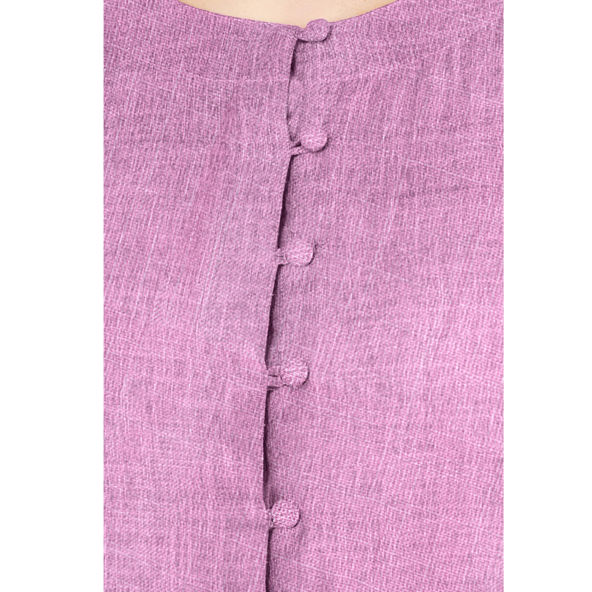 Purple Cotton Linen Plus Size Tunic