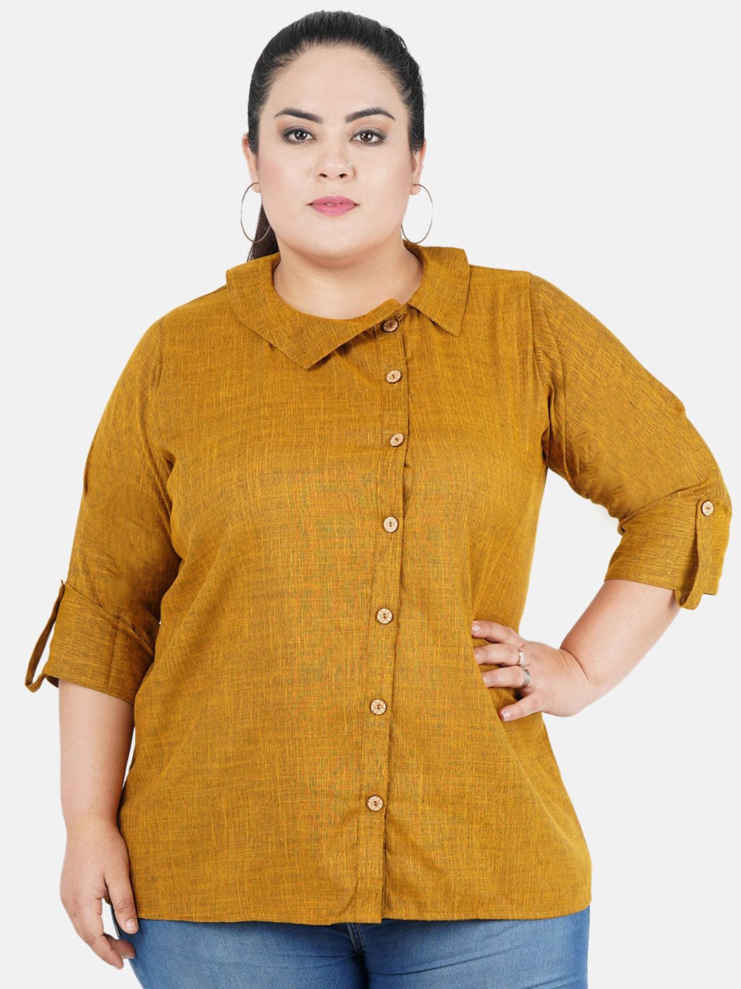 Mustard Solid Tunic — view 1