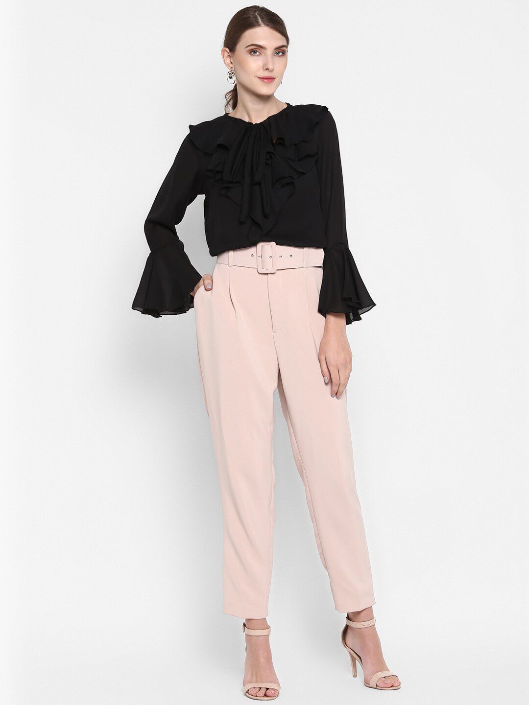 Black Flared Top — view 6