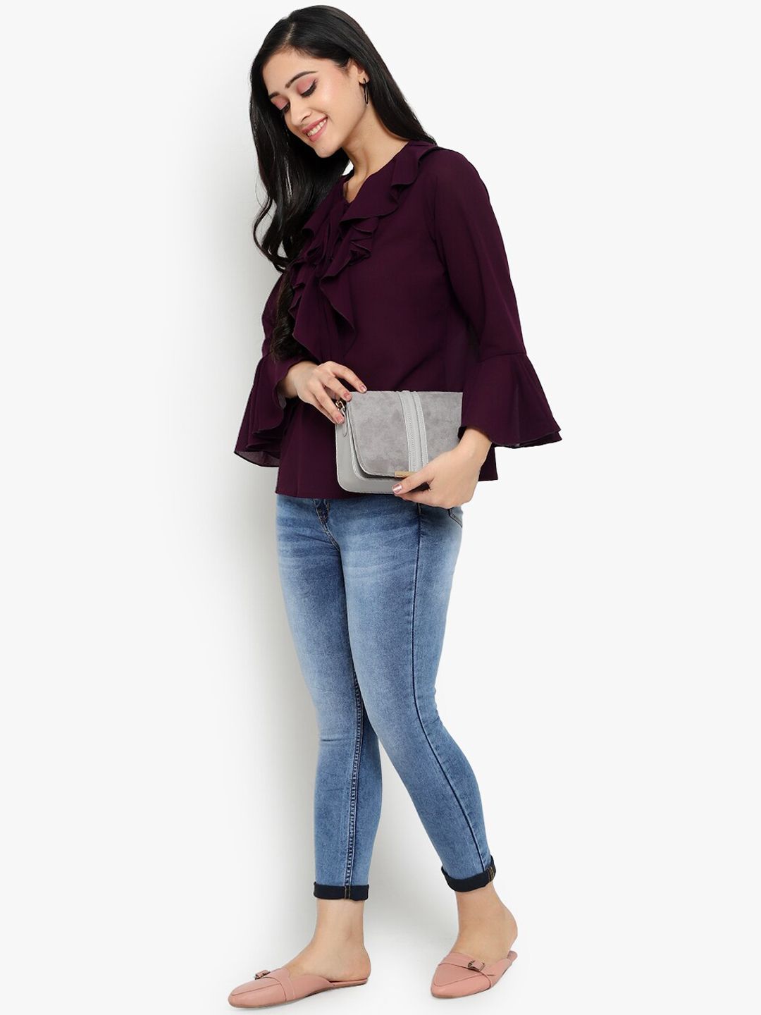 Purple Flared Top — view 5