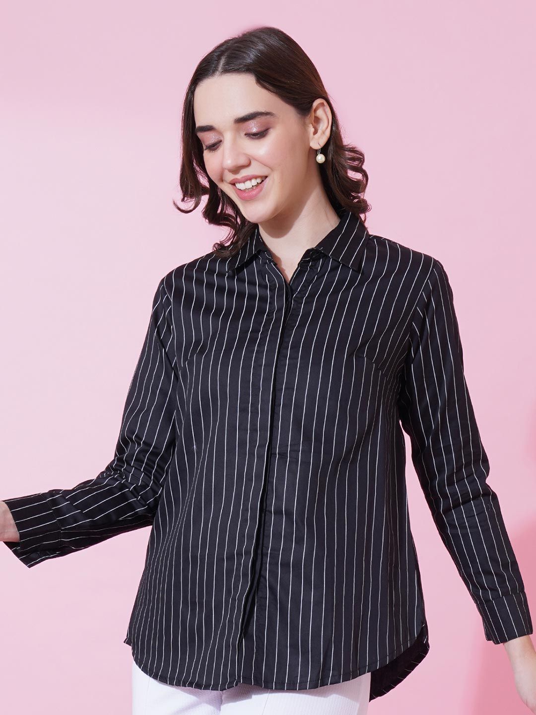 Black Stripe Formal Shirt — view 11