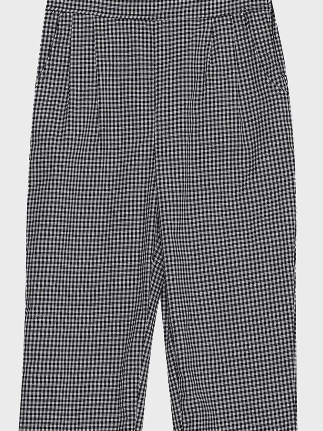 White & Black Checkered Dungaree — view 5