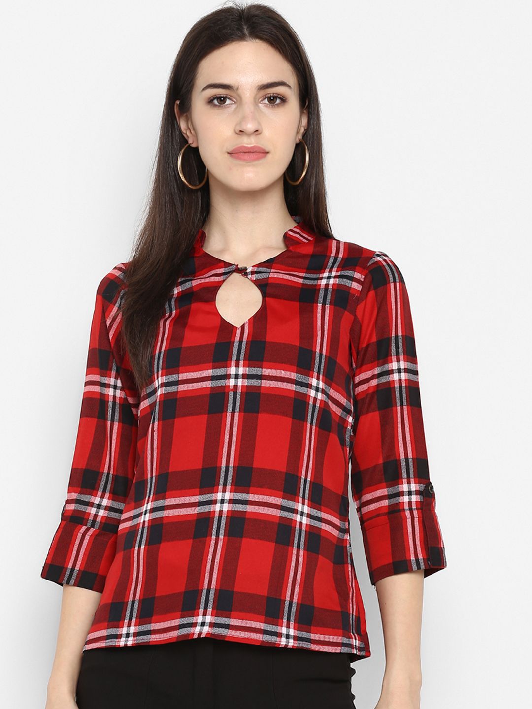 Red And Black Checkered Top — view 1