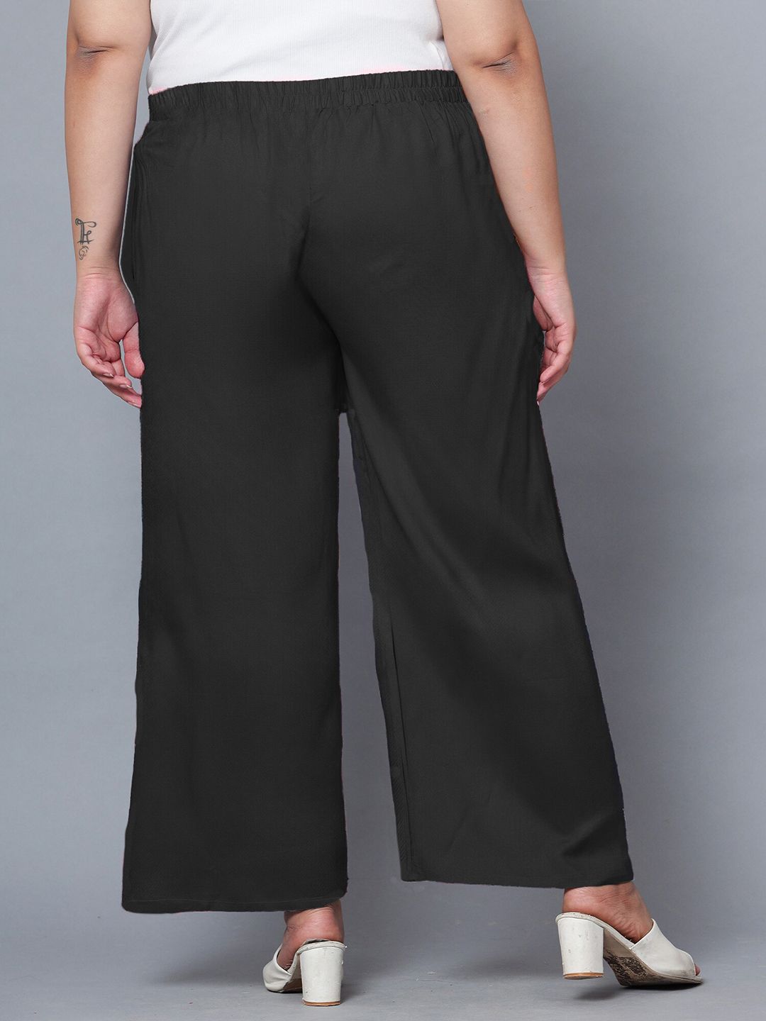 Black Plus Size Trousers — view 4