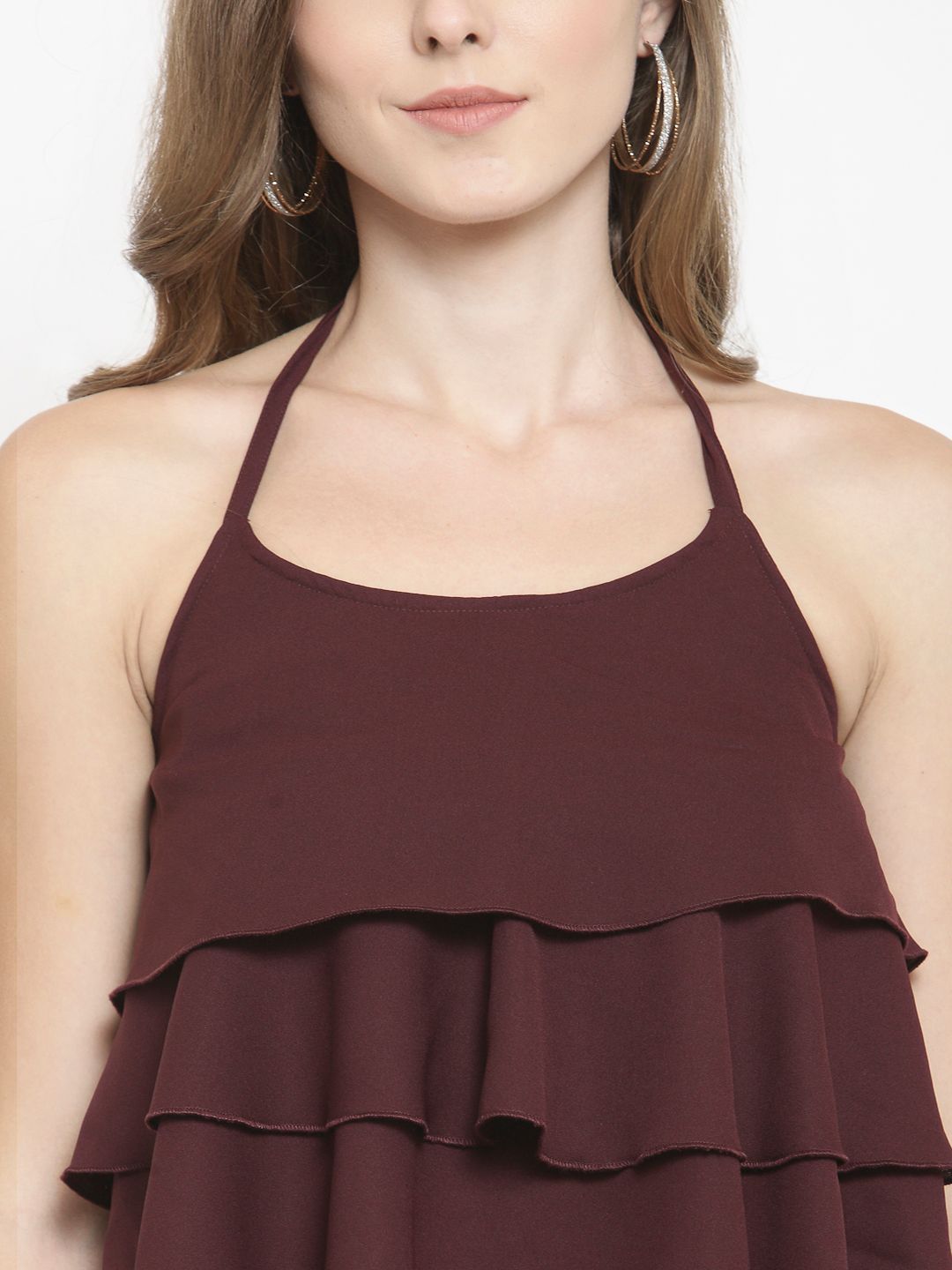 Maroon Crop Top — view 2