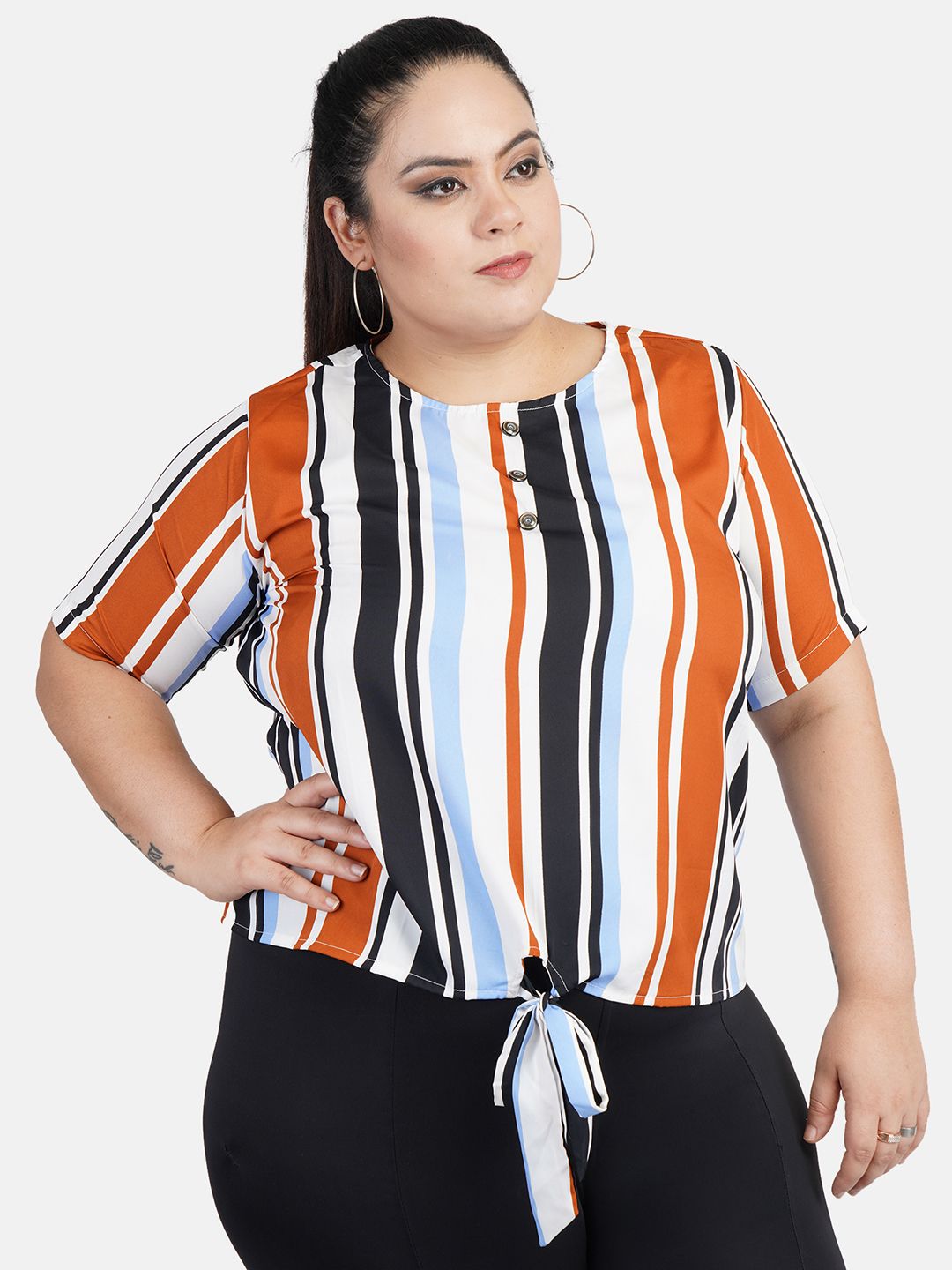 Multicolor Stripe Top — view 4