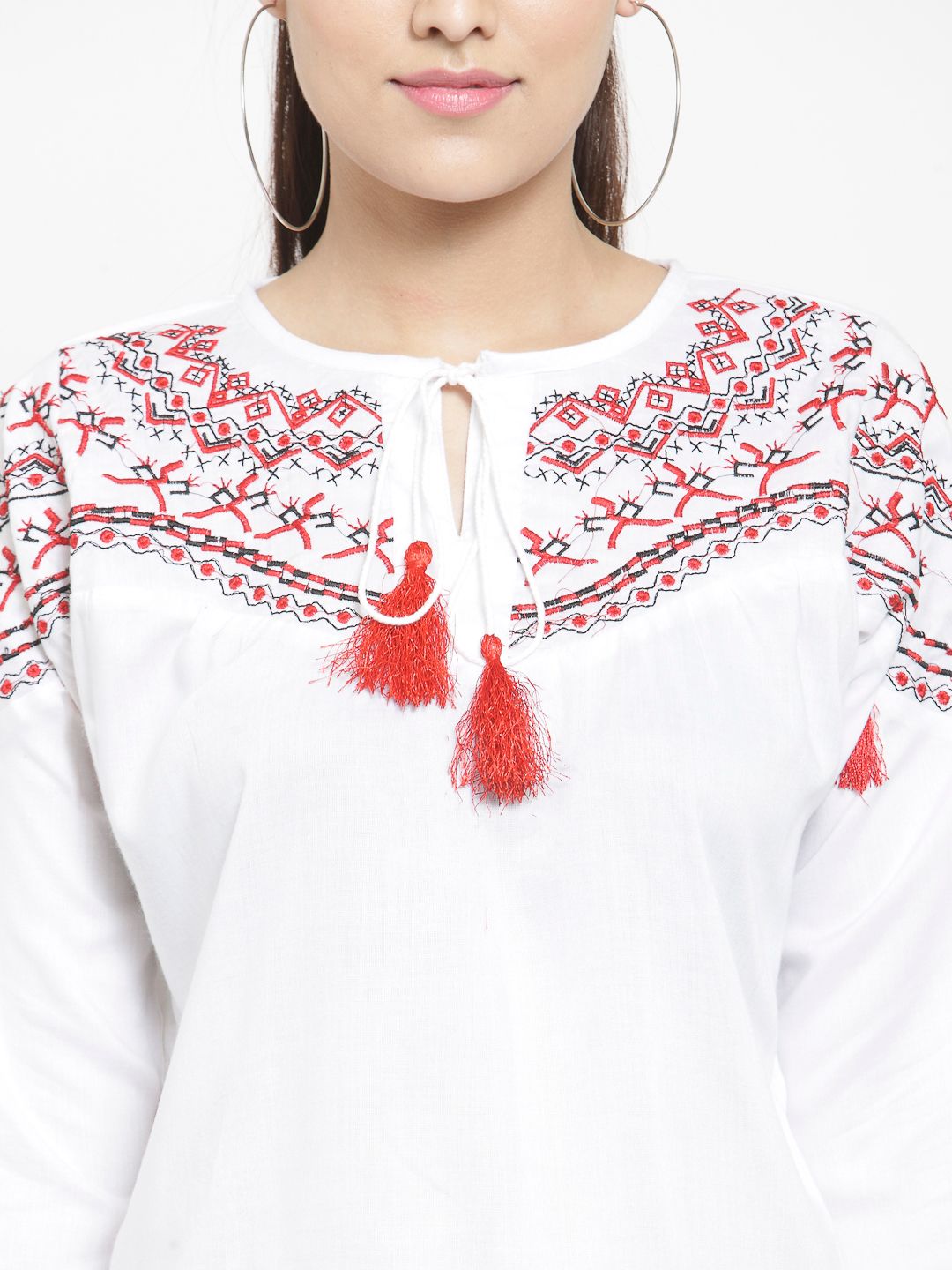 White Embroidered Top — view 2