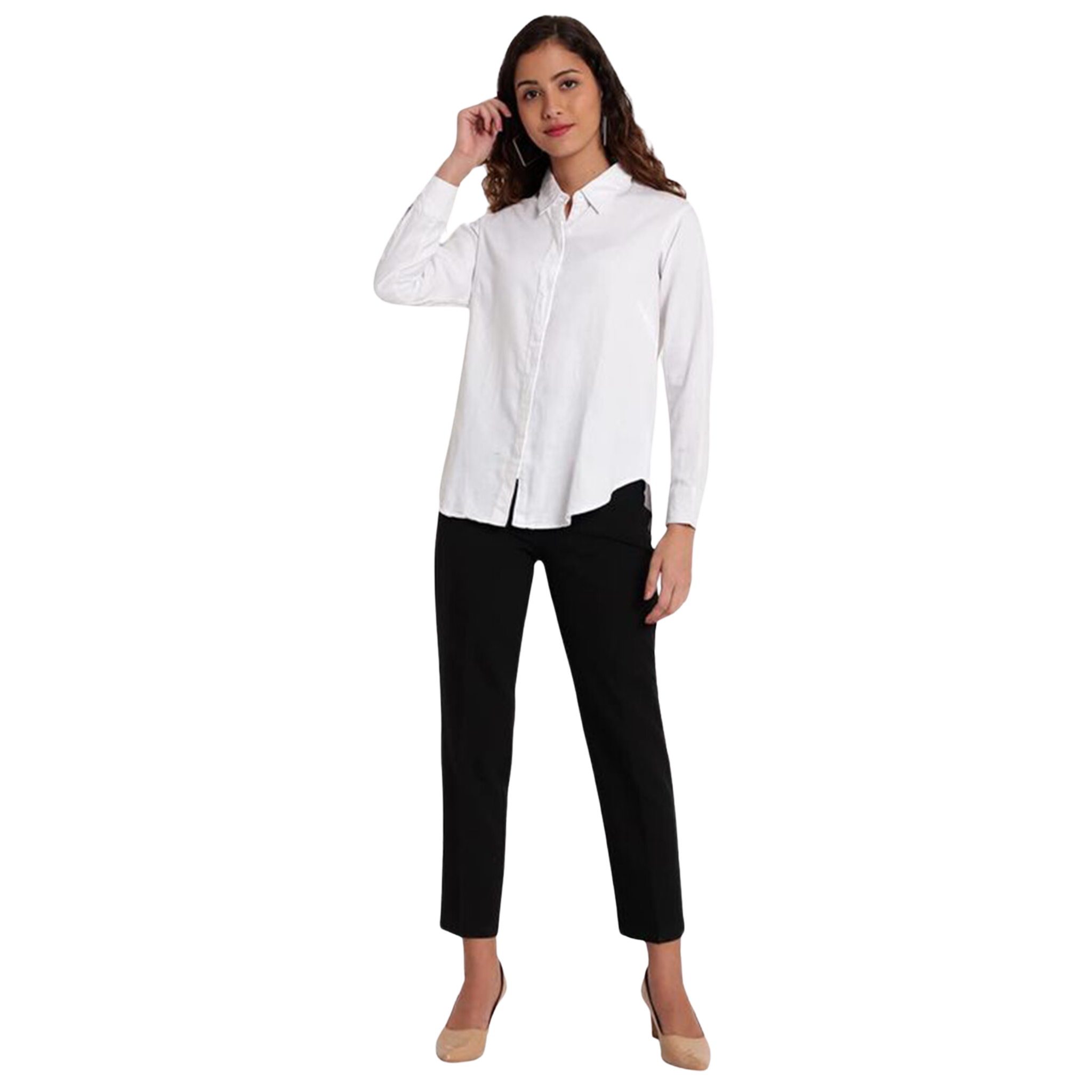 White Slim Fit Formal Shirt