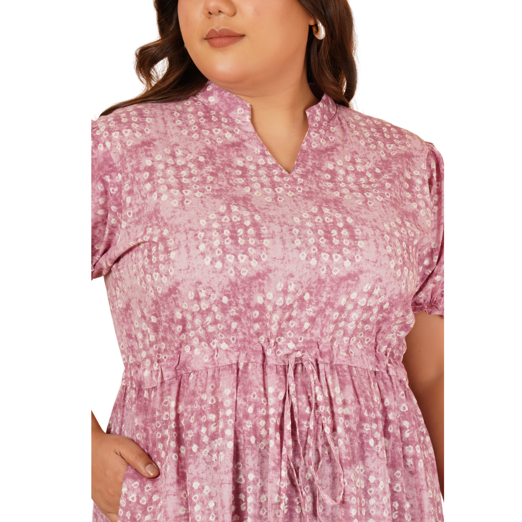 Pink Tiered Plus Size Dress