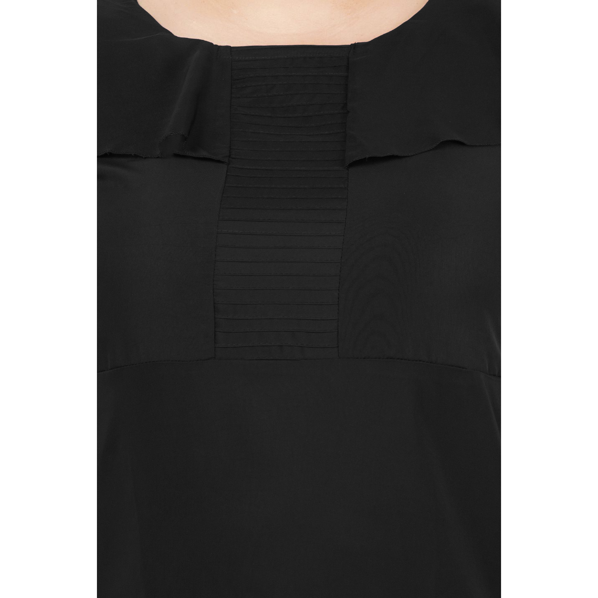 Black Solid Maxi Plus Size Dress