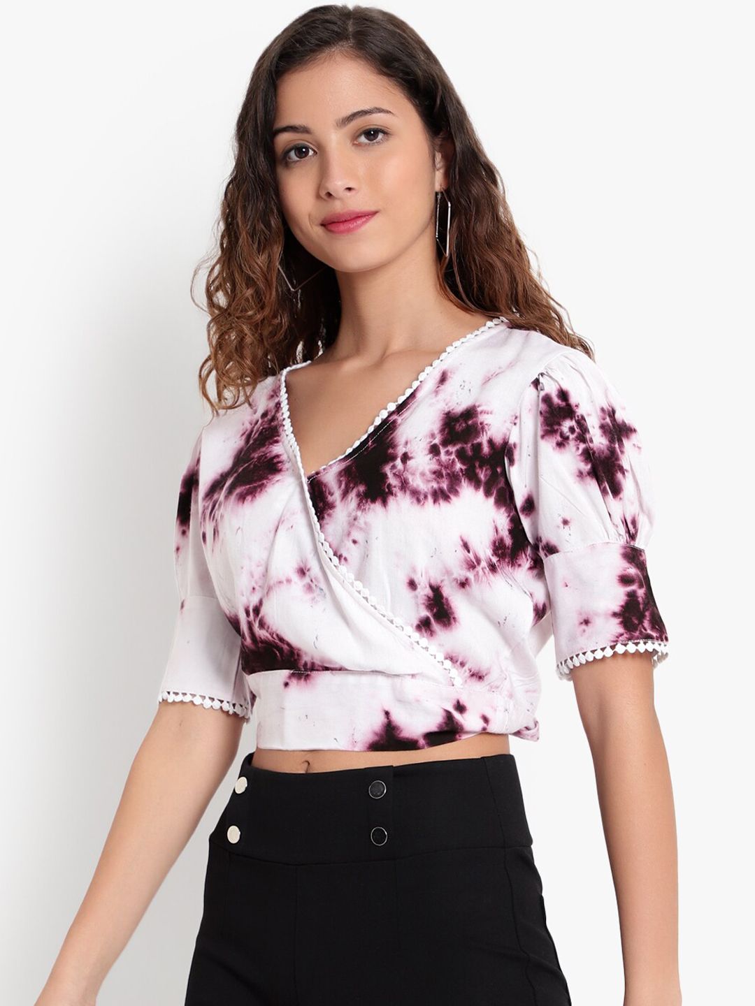 Purple Tie and Dye Top — view 4