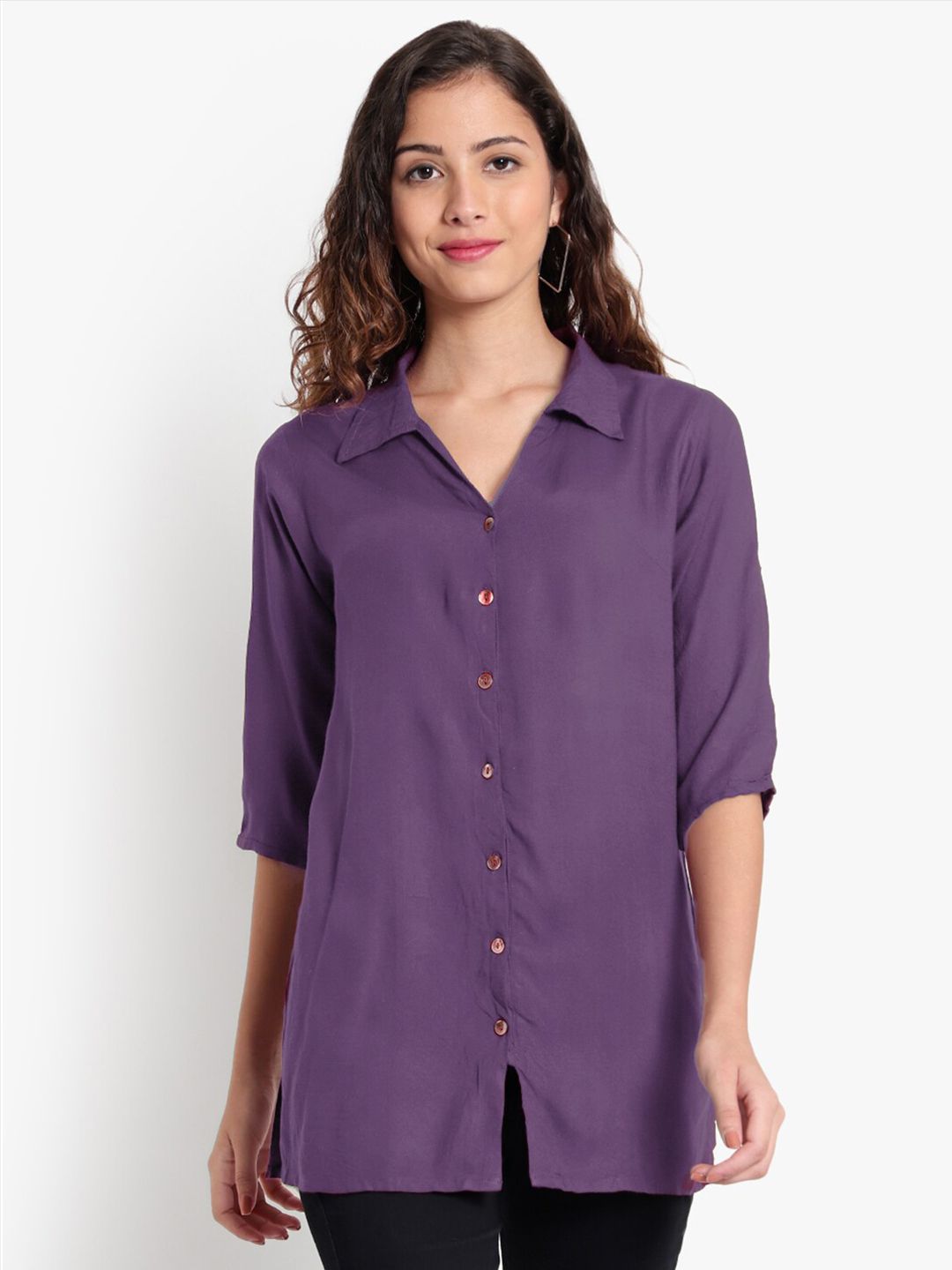 Lavender Longline Shirt — view 8