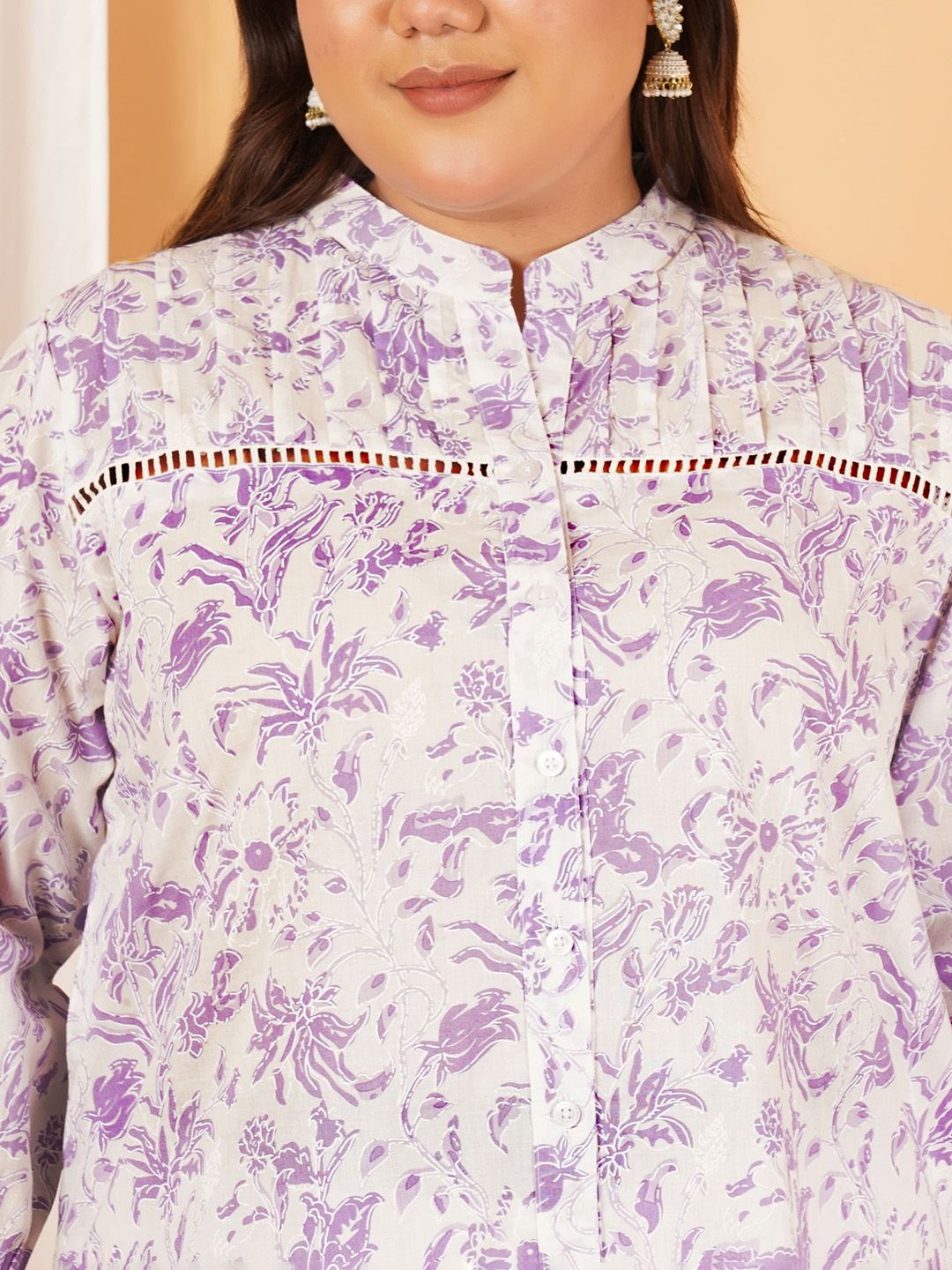 Purple Print Plus Size Co-Ord Set — view 2