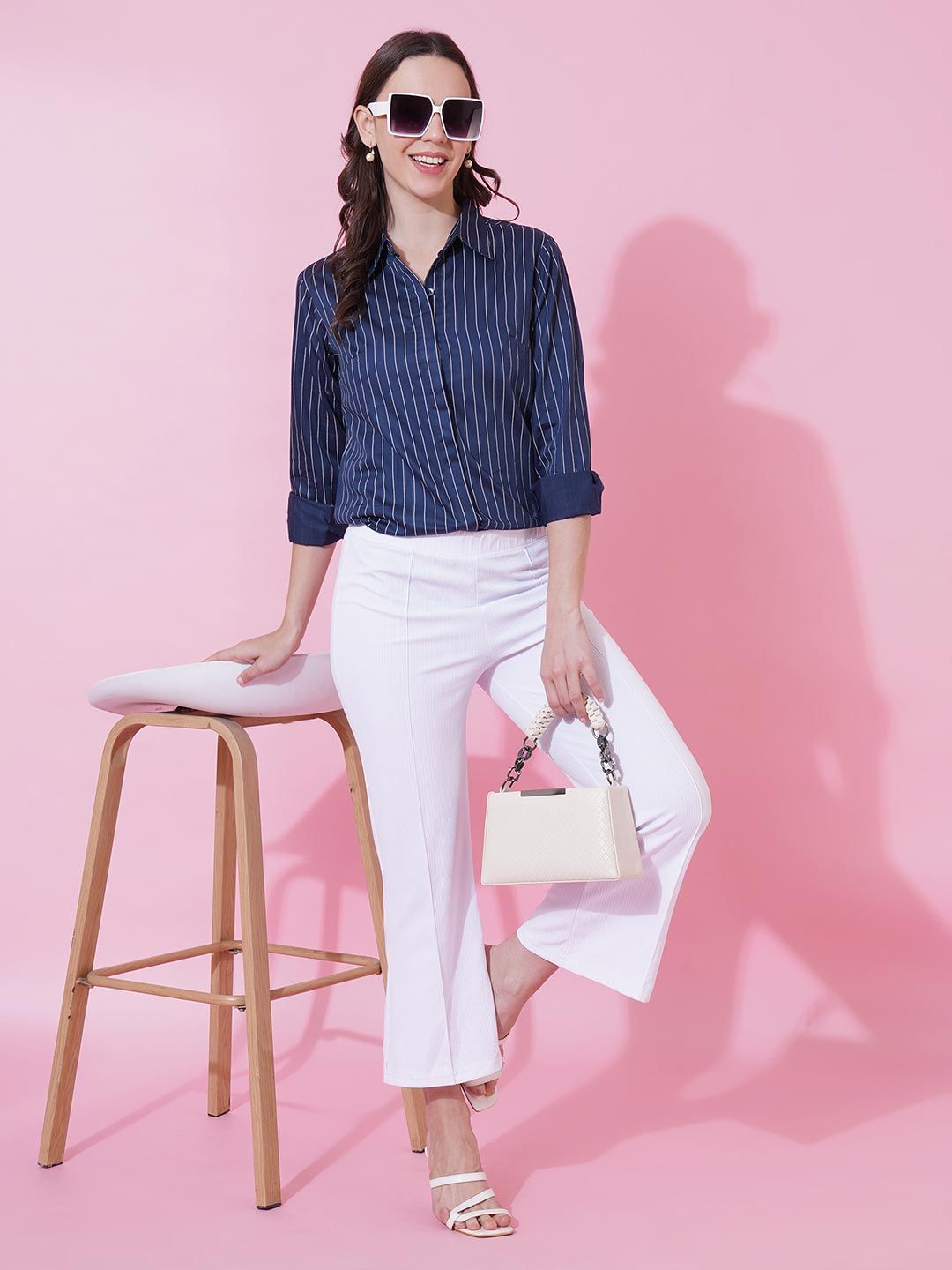 Blue Stripe Formal Shirt — view 13