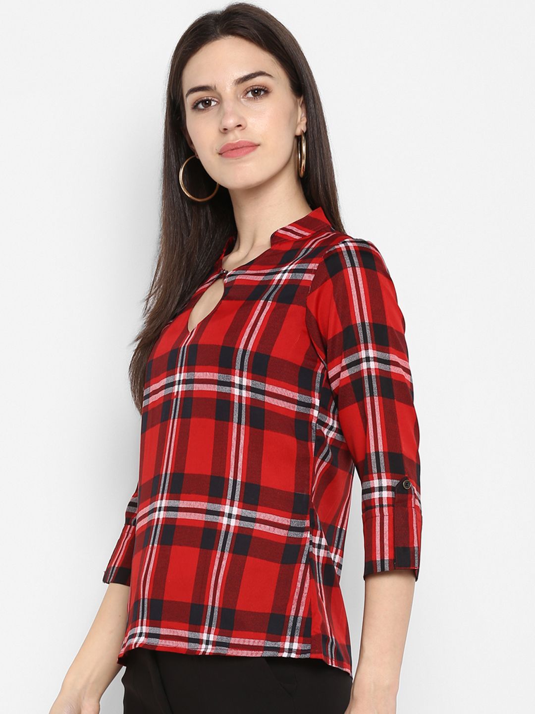 Red And Black Checkered Top — view 3