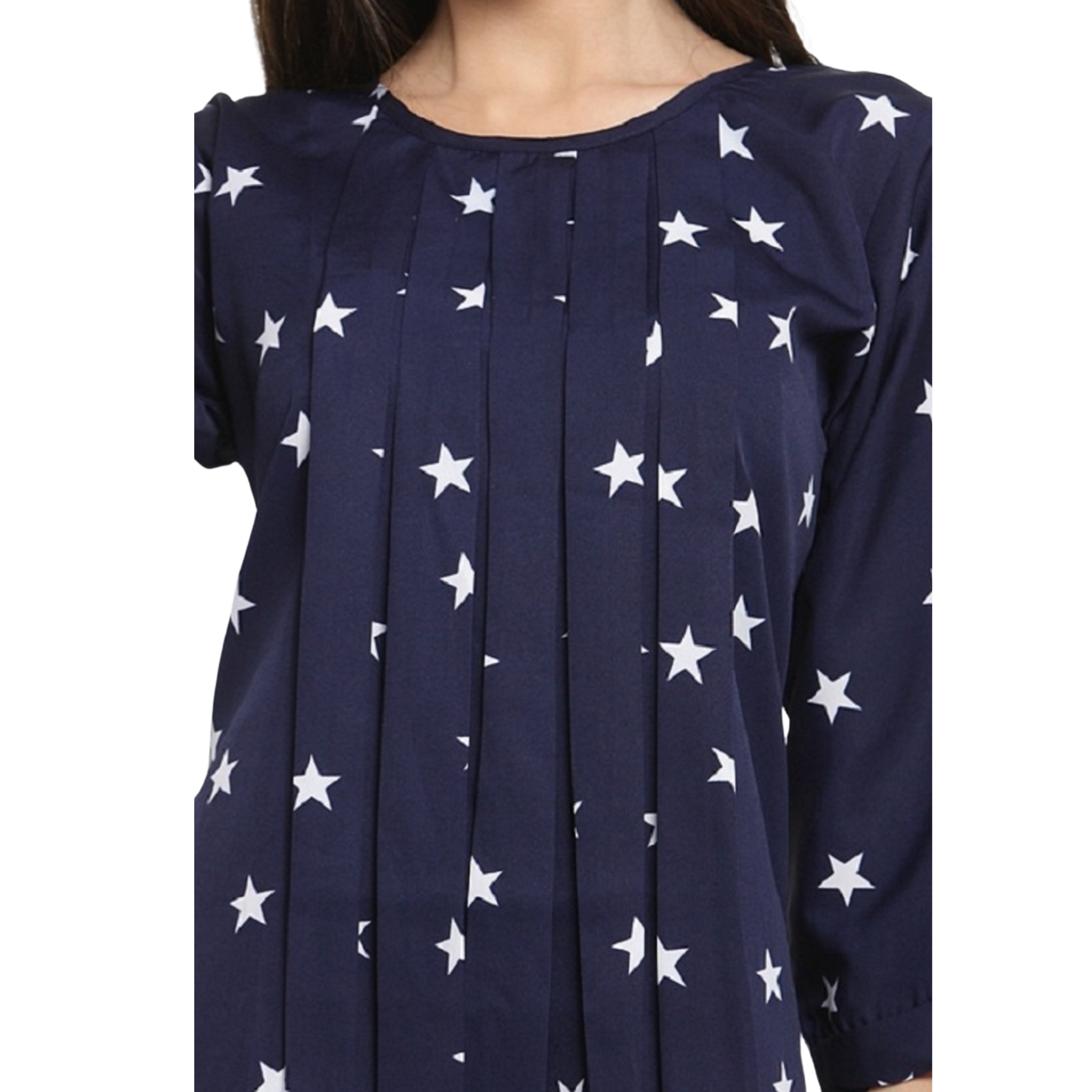 Blue Star Print Top