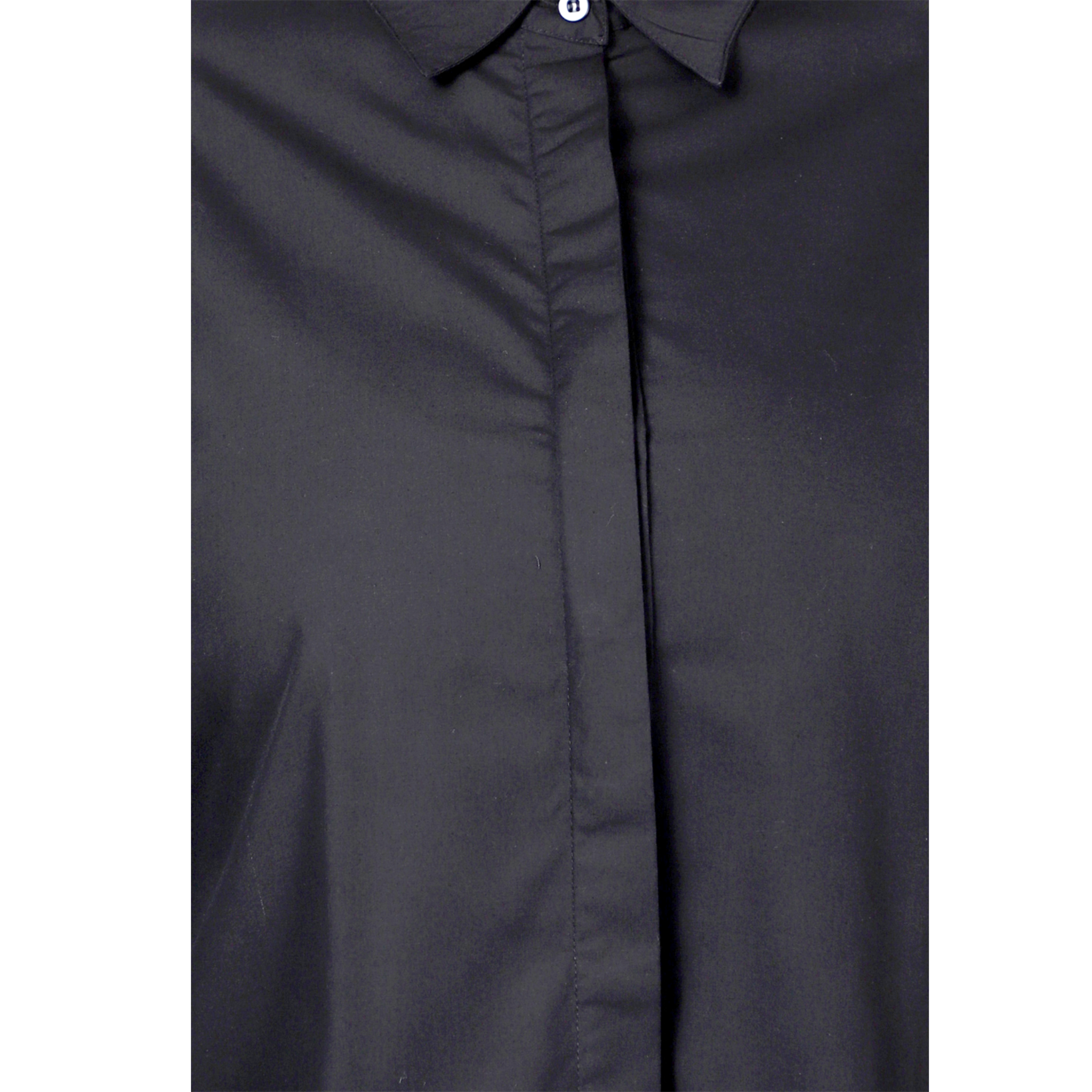 Black Slim Fit Formal Plus Size Shirt