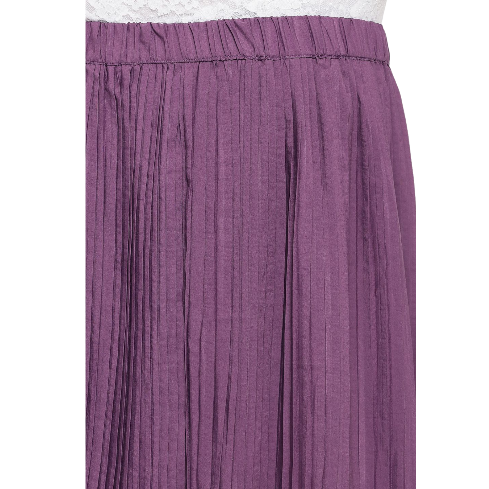 Purple Accordion Pleat Plus Size Skirt