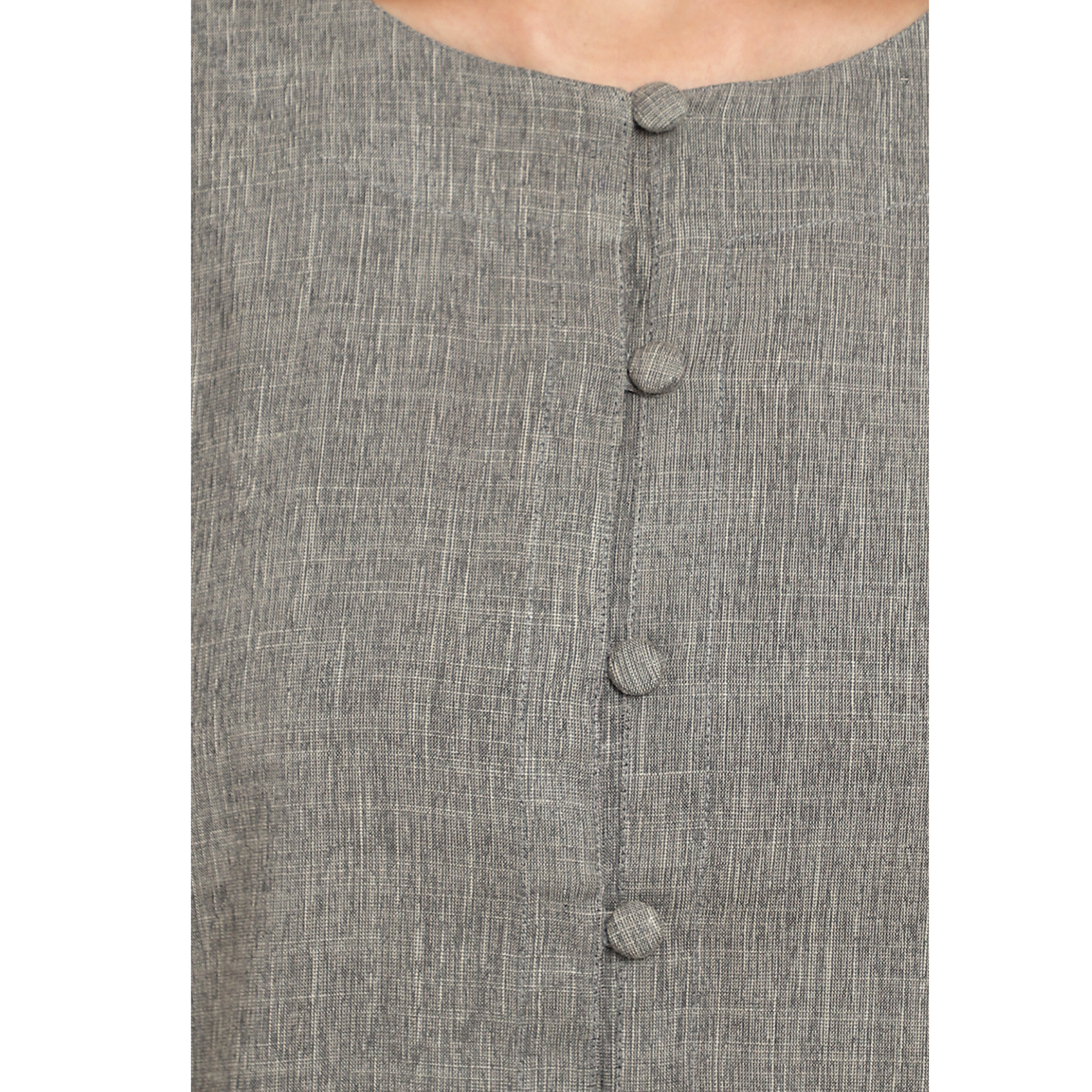 Grey Cotton Linen Tunic