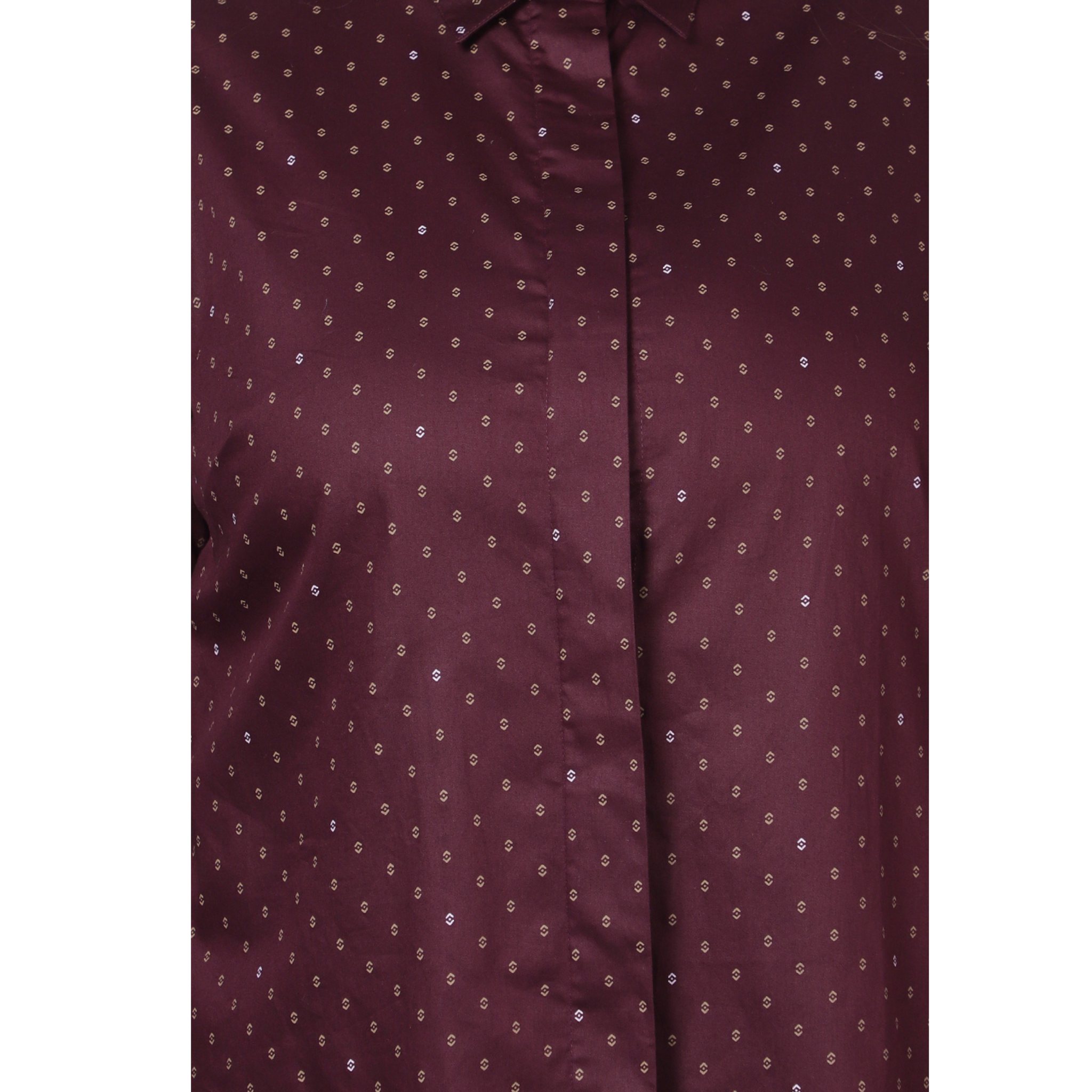 Purple Print Formal Plus Size Shirt