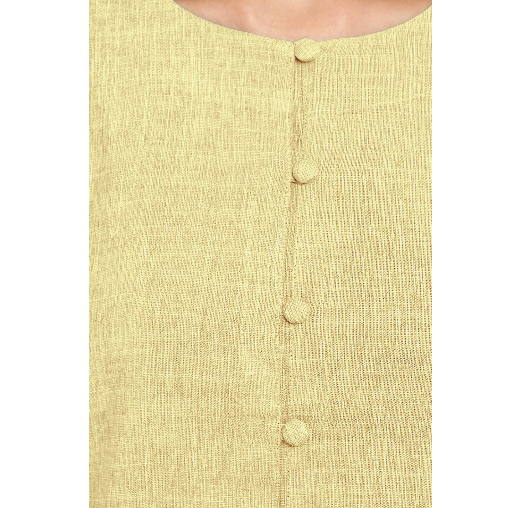 Yellow Cotton Linen Tunic