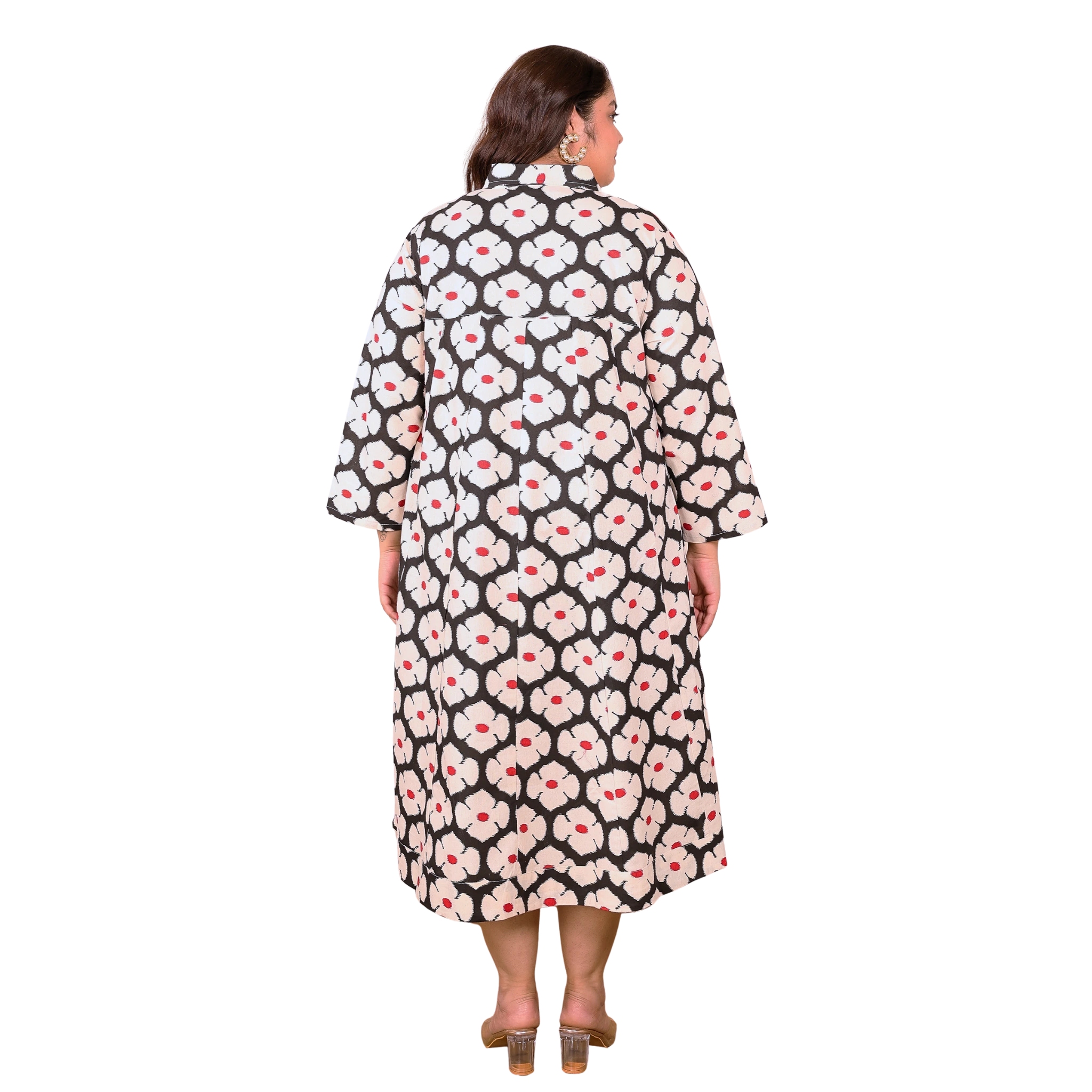 Black Floral Kali Plus Size Dress