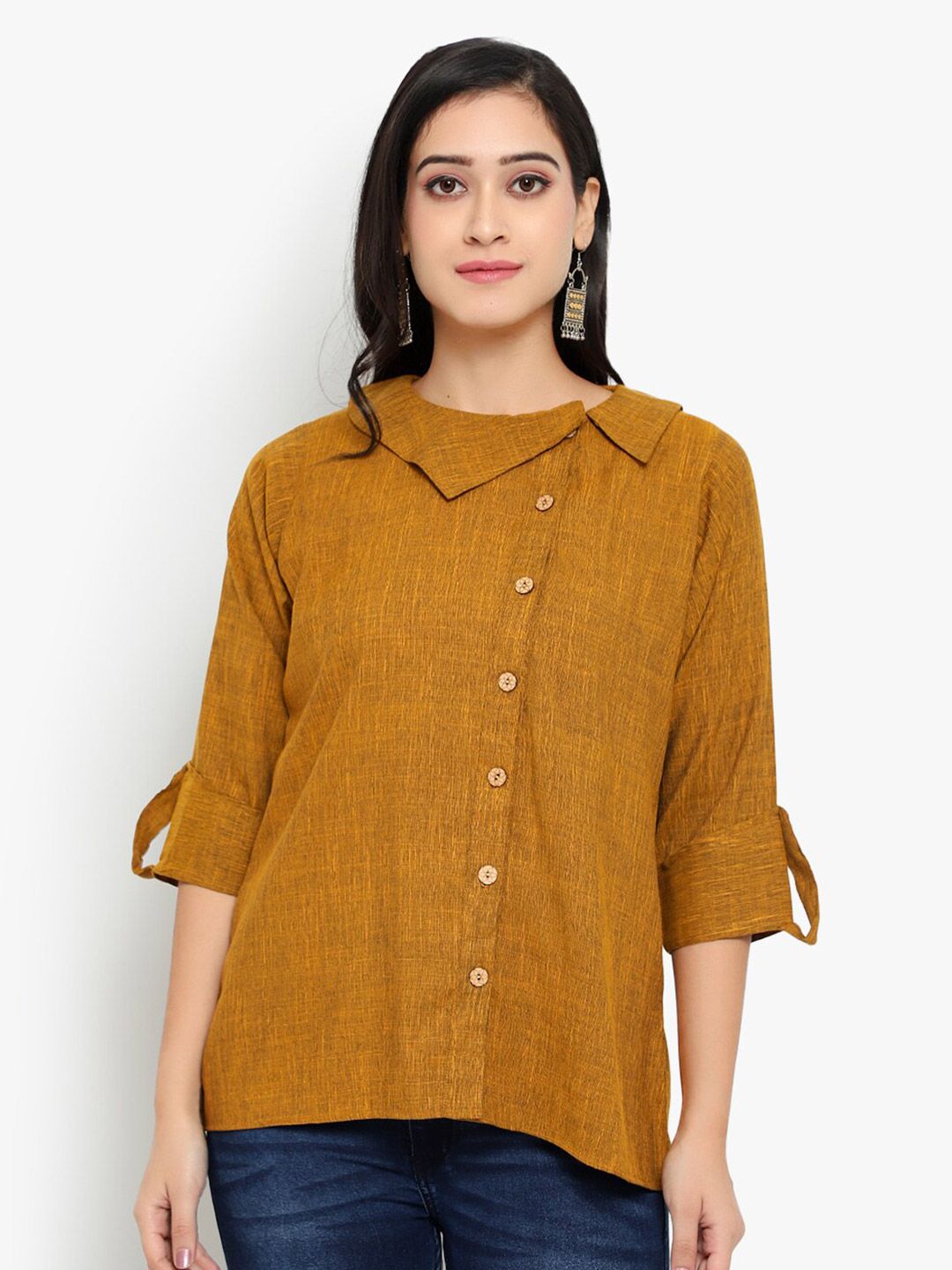 Mustard Solid Tunic — view 7