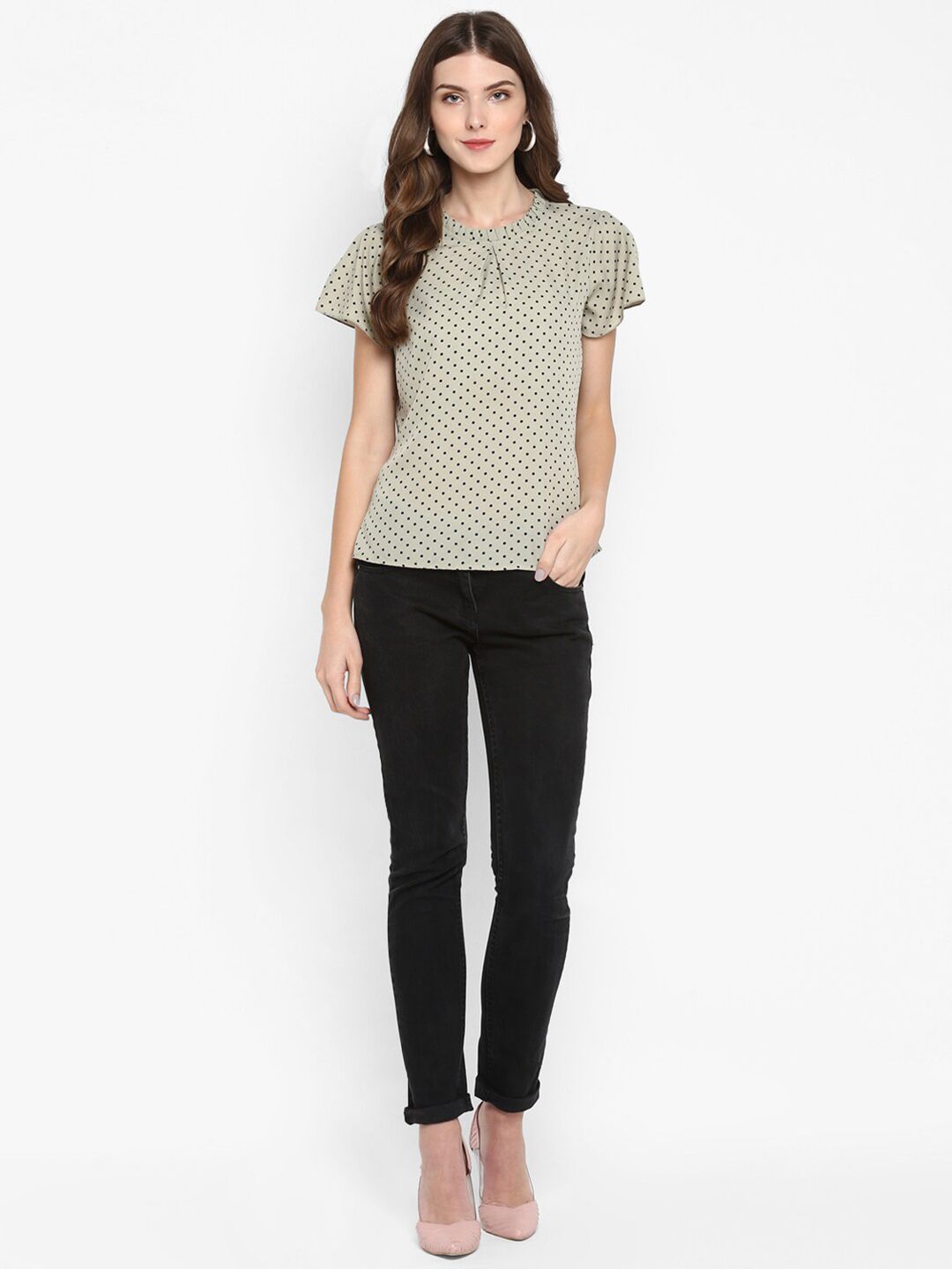 Green Polka Dot Top — view 12