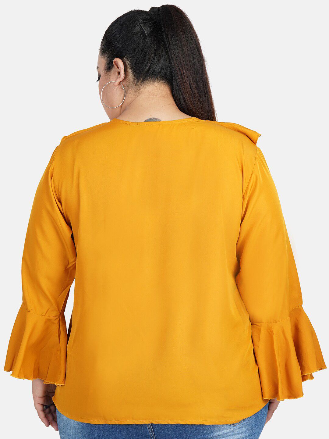Mustard Flared Top — view 5