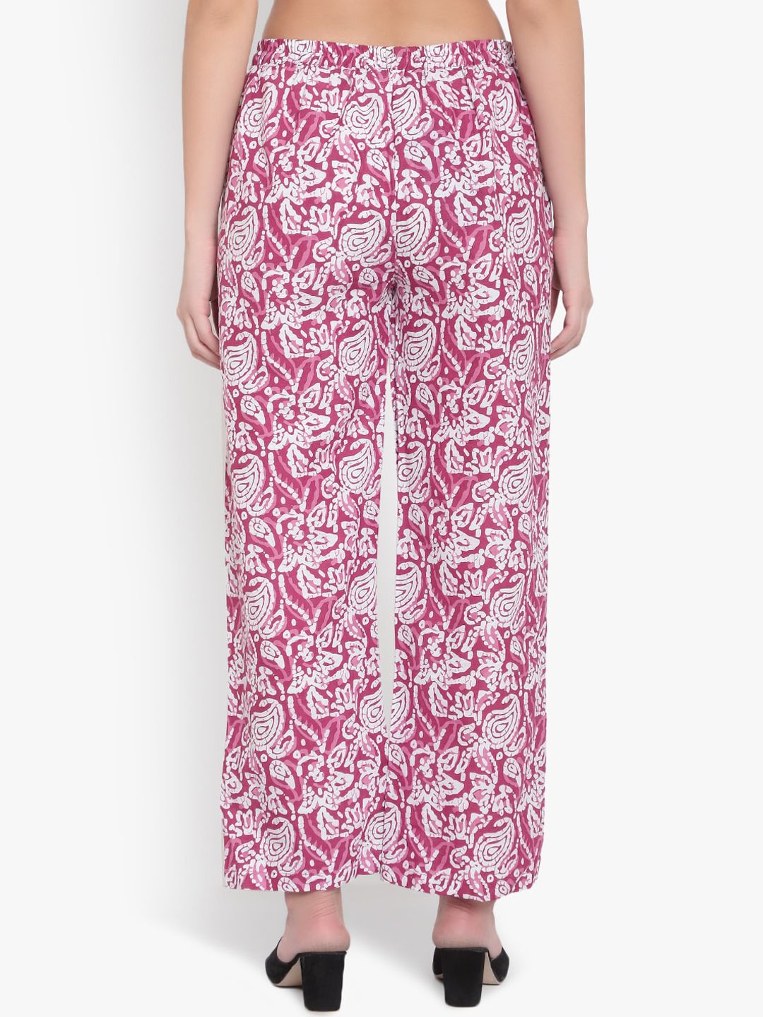 Pink Hand Block Print Trousers — view 4